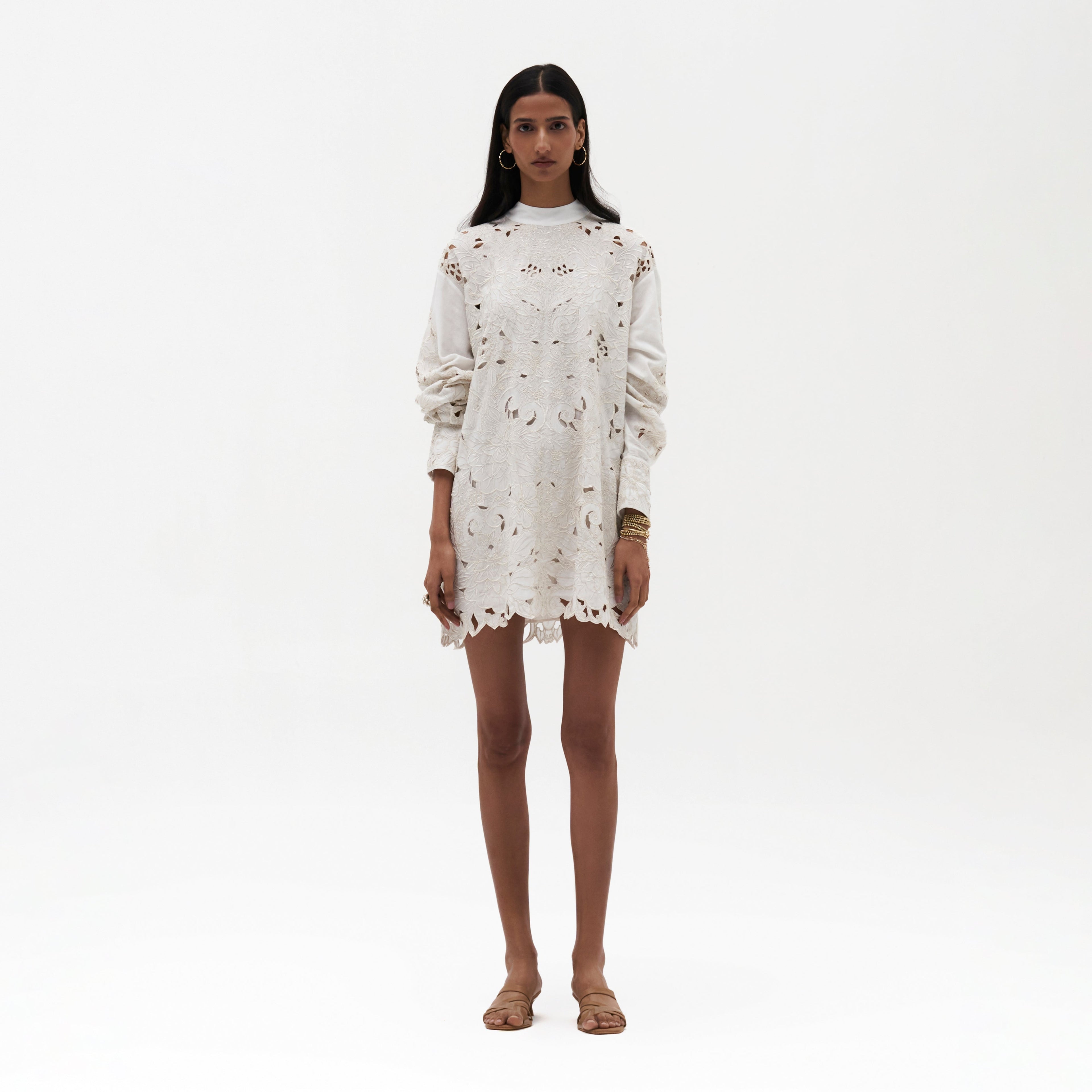 Aaliyah Cutwork Embroidered Dress