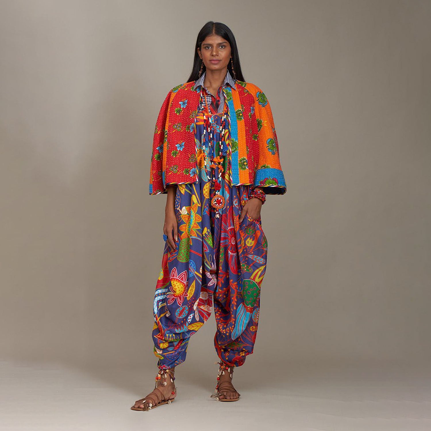 Alana Mini Cape Sujani Forest Patchwork