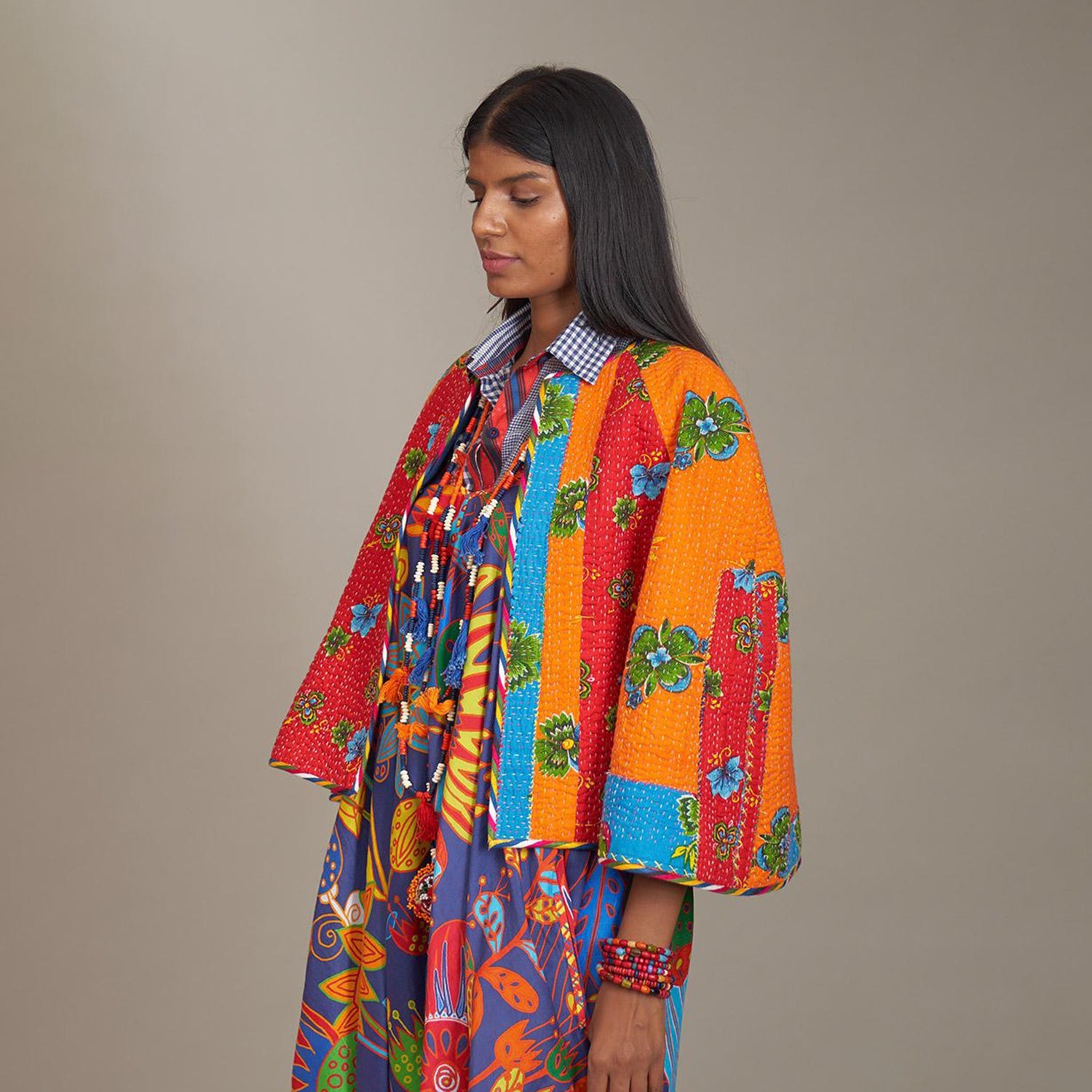 Alana Mini Cape Sujani Forest Patchwork