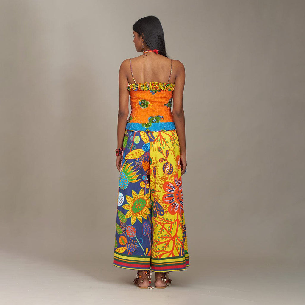 Alyssa Off Shoulder Bustier Jumpsuit Forest Wonderland