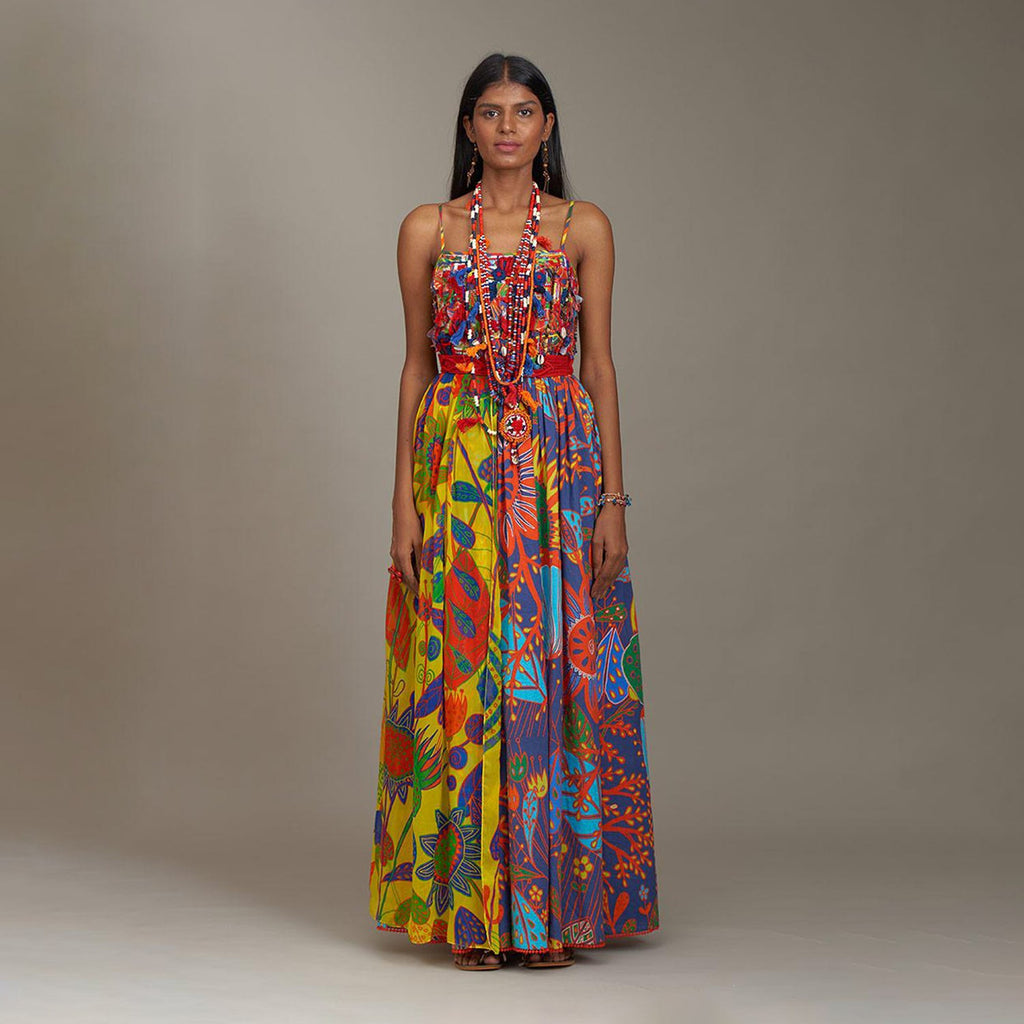 Anna Corset Spagetti Dress Forest Wonderland