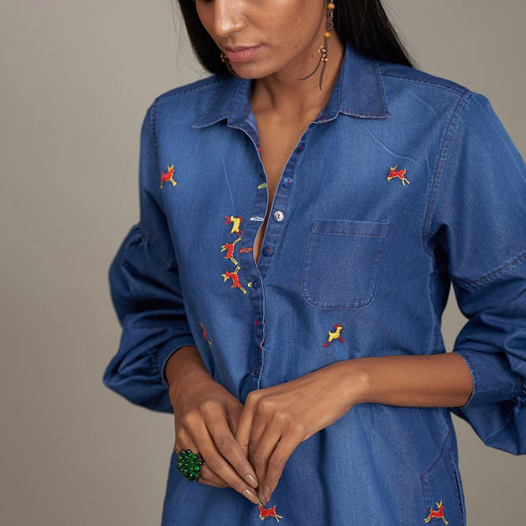 Camille Denim Shirt Dress Antelope