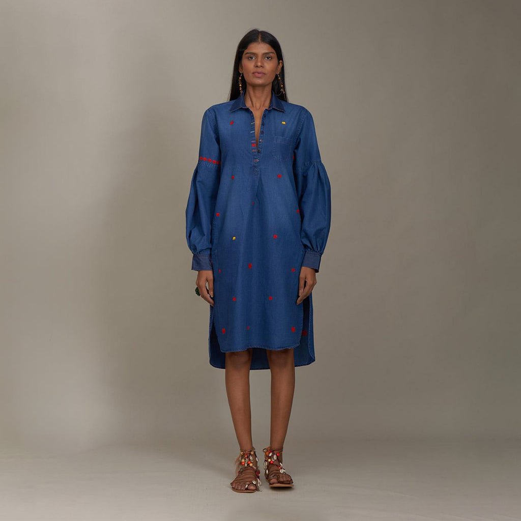 Carla Denim Shirt Dress Elephant