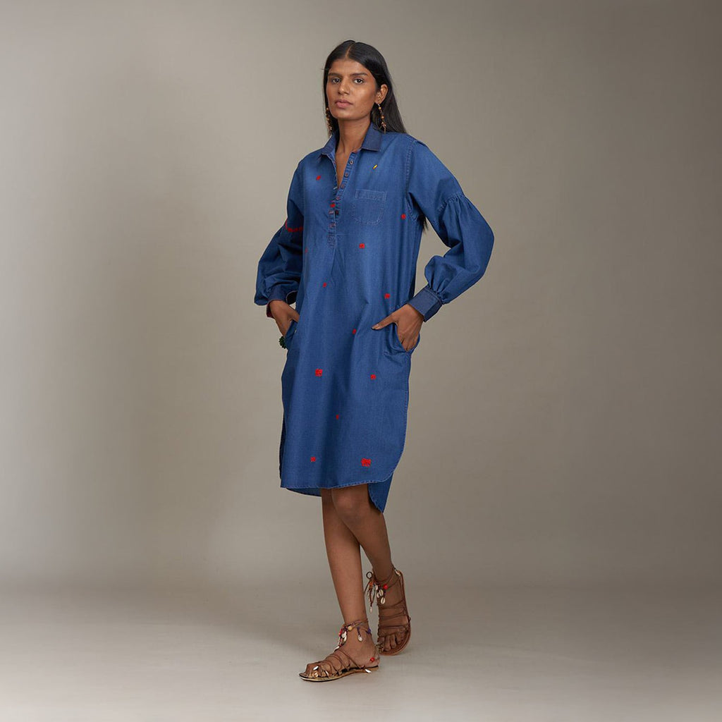 Carla Denim Shirt Dress Elephant