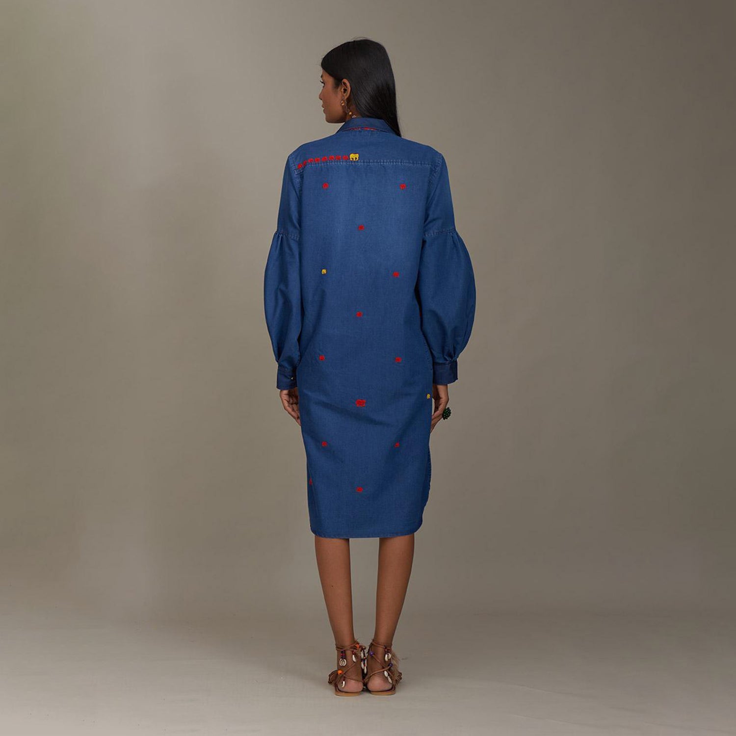 Carla Denim Shirt Dress Elephant