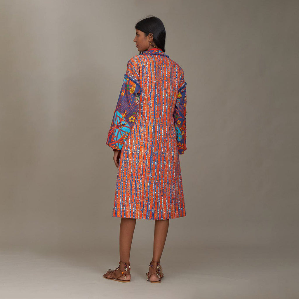 Charlie Long Open Duster Jacket Forest Wonderland