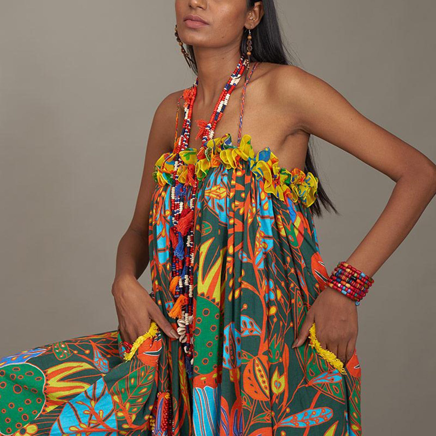 Cora Sundress Off Shoulder Forest Wonderland