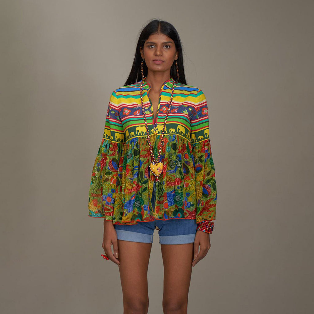 Destiny Bolero Top Jungle Trail Bird Family