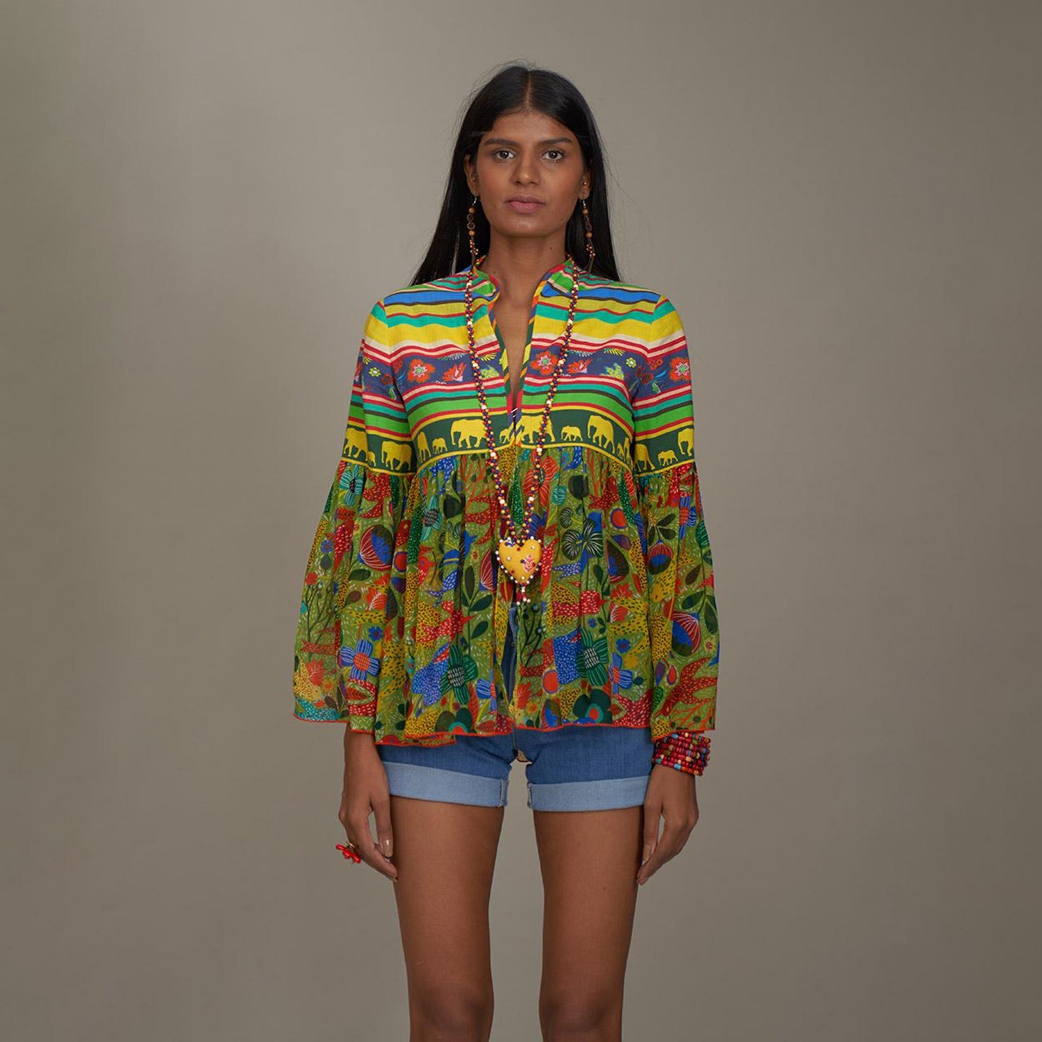 Destiny Bolero Top Jungle Trail Bird Family