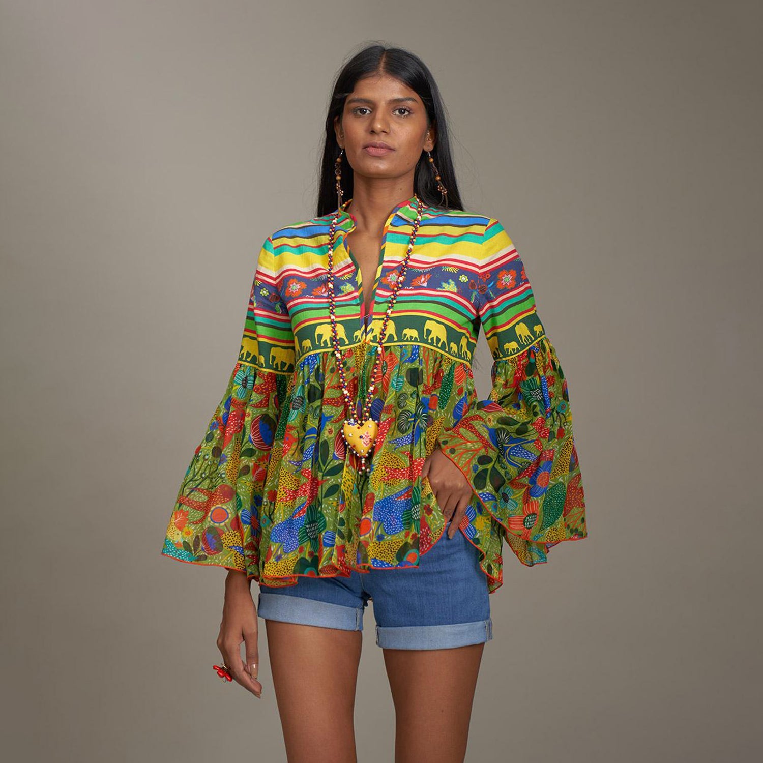 Destiny Bolero Top Jungle Trail Bird Family