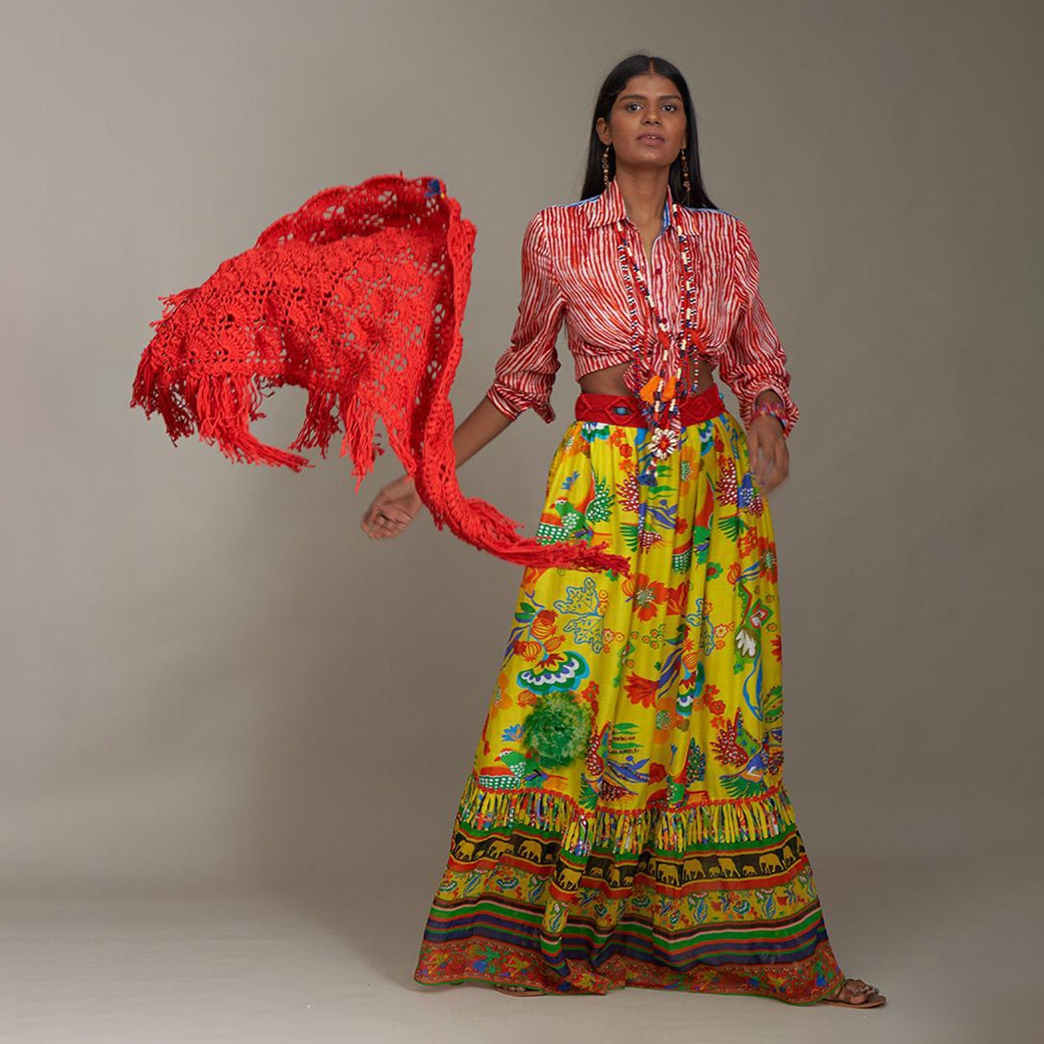 Elsie Poet's Shirt Shibori Multicolor