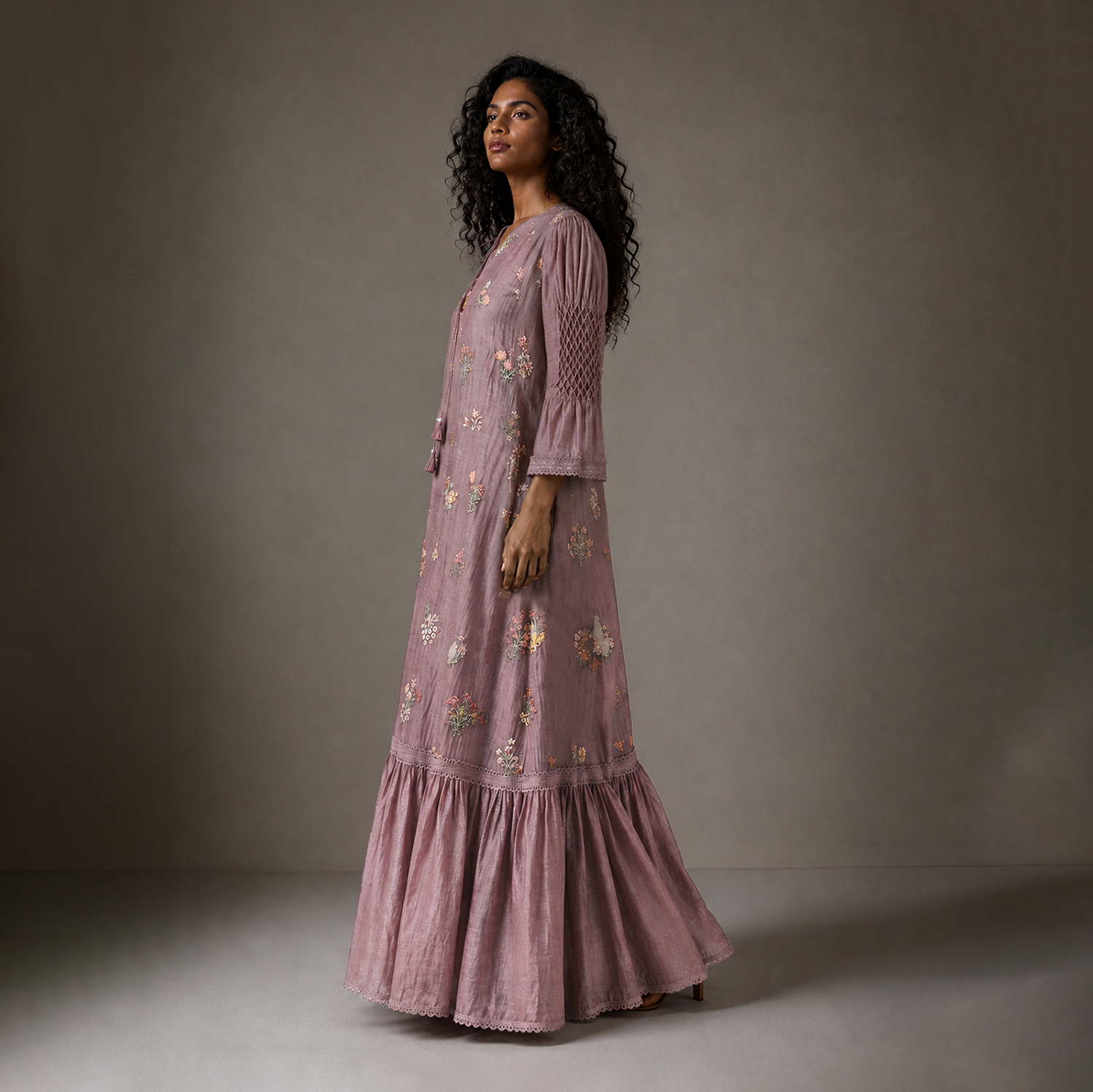 Bohemian Folk Maxi Dress