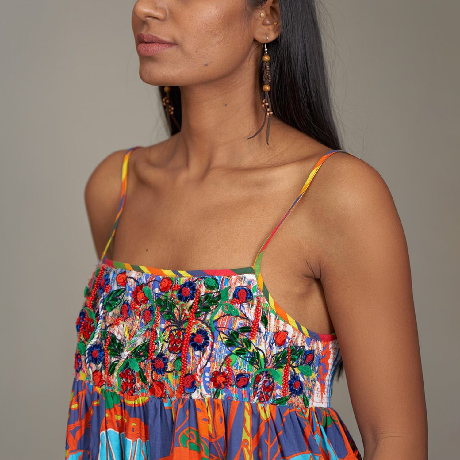 Hayden Baby Doll Corset Top Forest Wonderland