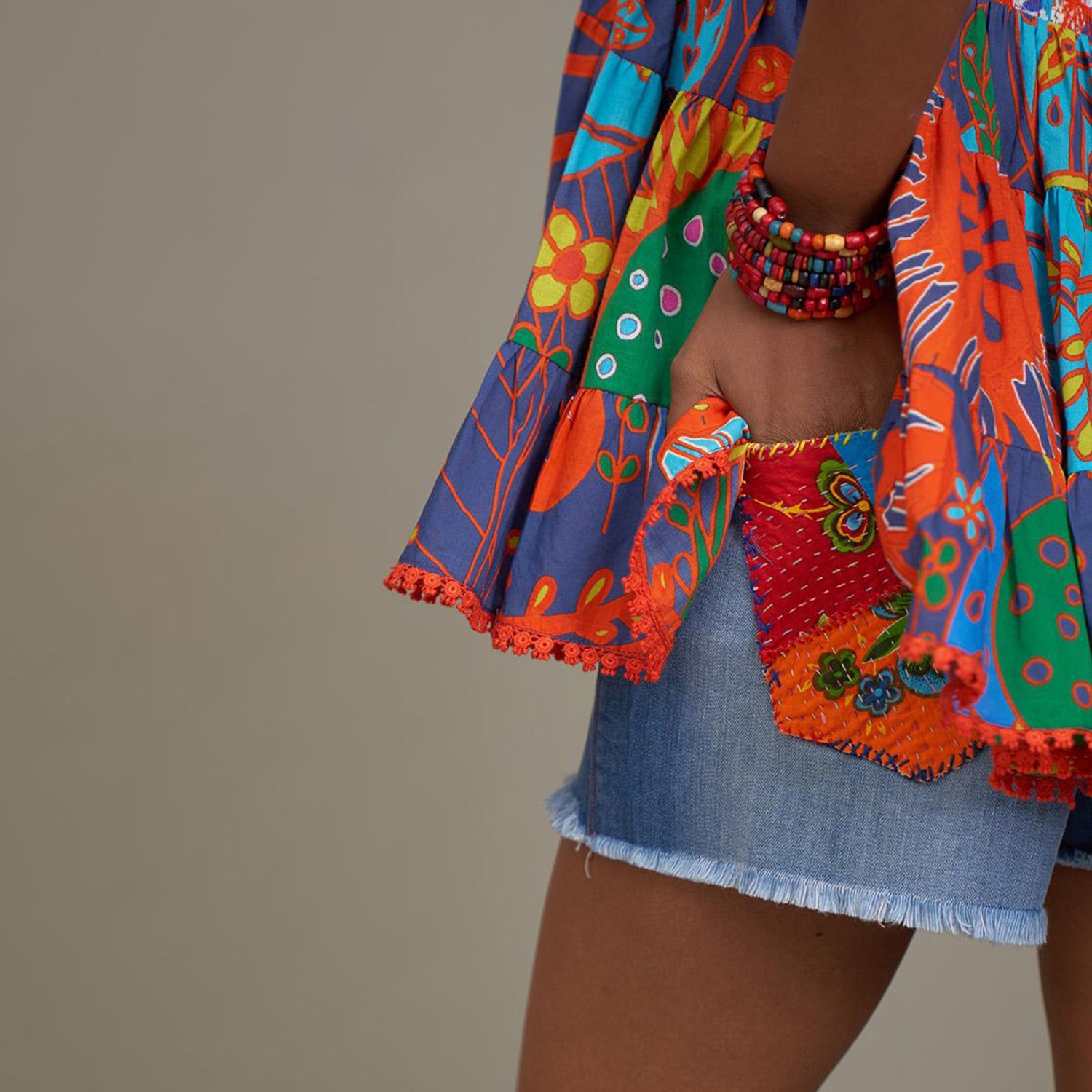 Hayden Baby Doll Corset Top Forest Wonderland