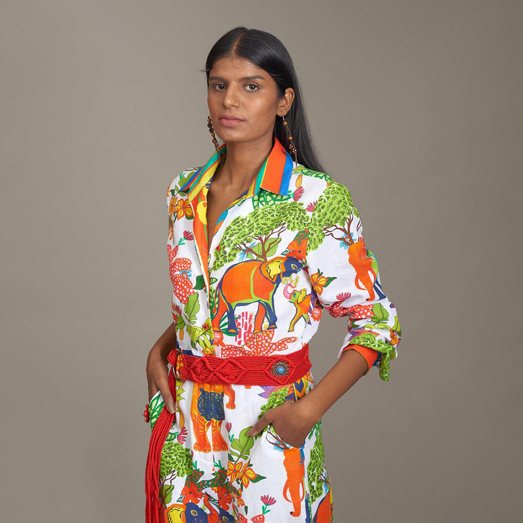 Kayla Cargo Workall Jumpsuit Jungle Trail