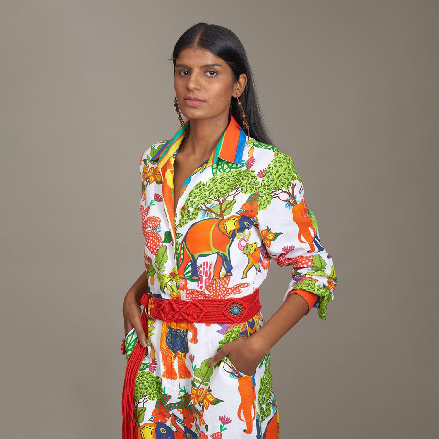 Kayla Cargo Workall Jumpsuit Jungle Trail