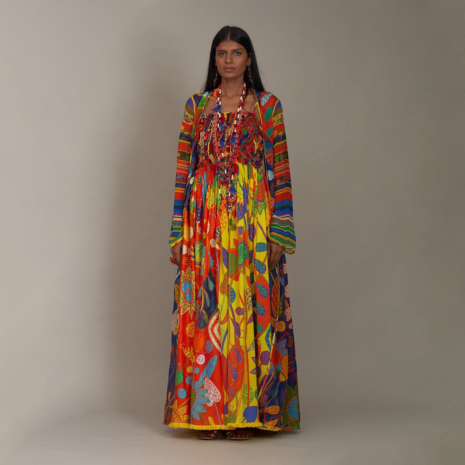 Lila Shear Fluid Cape Forest Wonderland