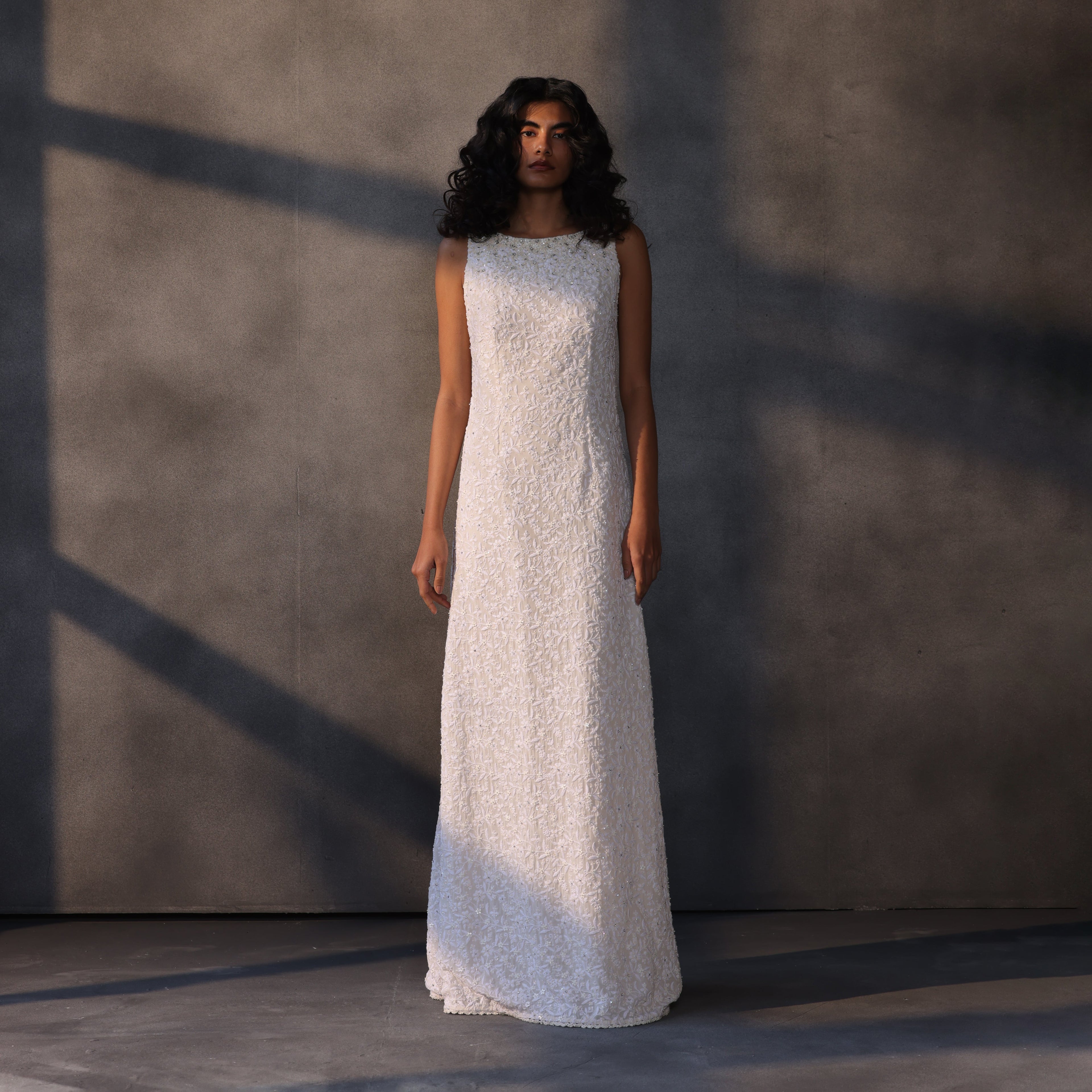 Ivory Radiance – Embroidered Chikankari Masterpiece