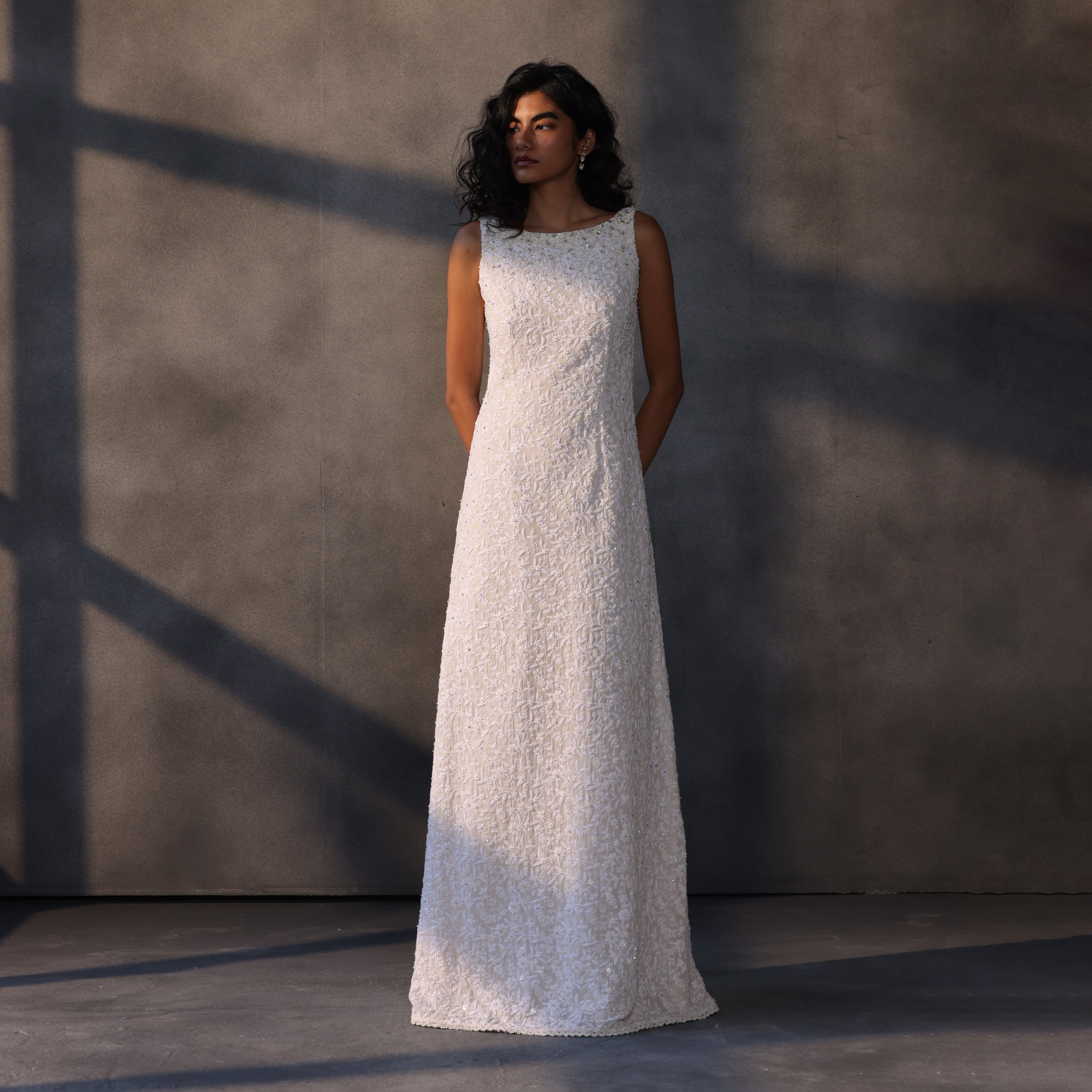 Ivory Radiance – Embroidered Chikankari Masterpiece