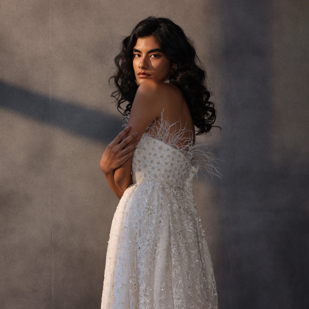 Heaven’s Veil – Organza Corset Gown