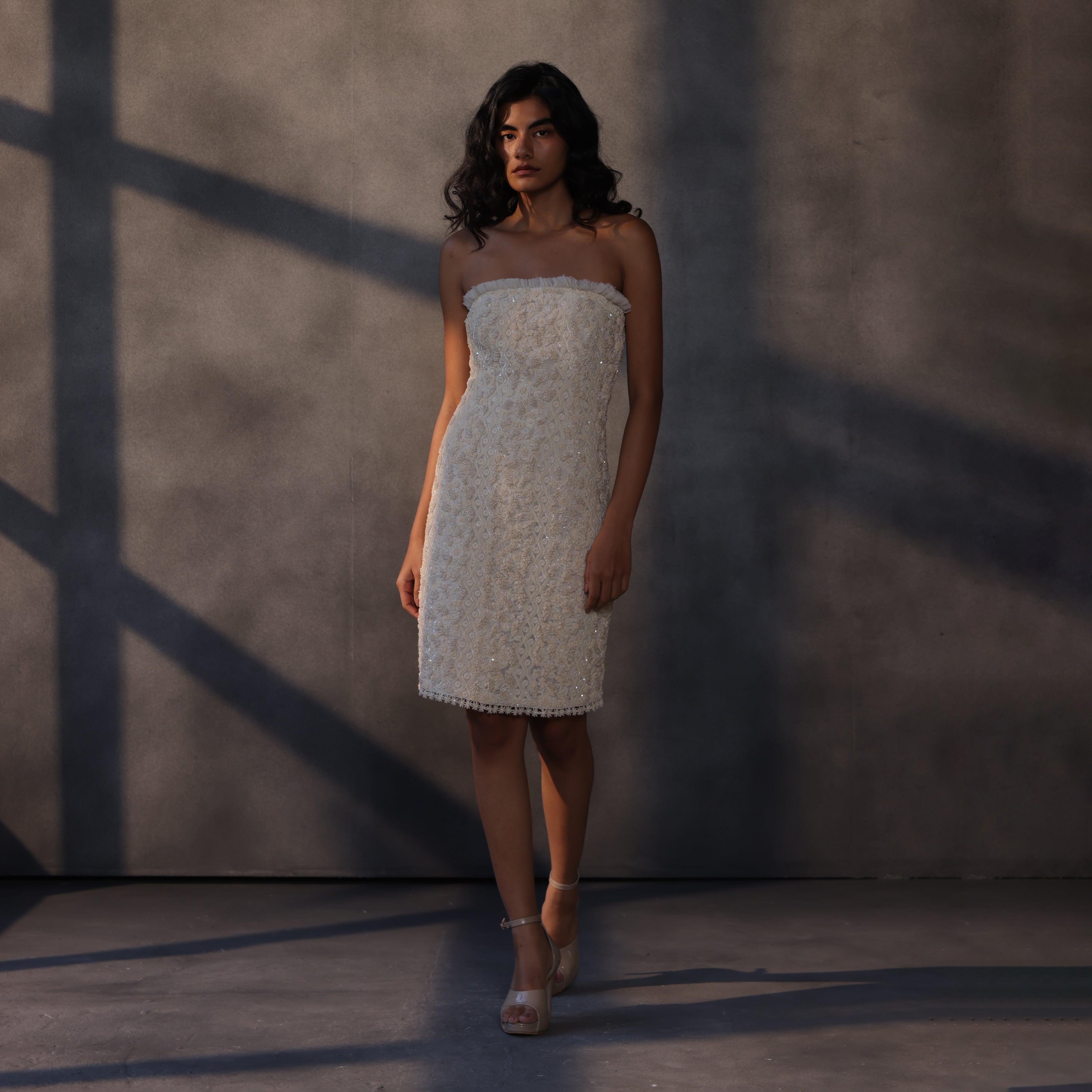 Ethereal Luminescence – Tone-on-Tone Georgette Gown