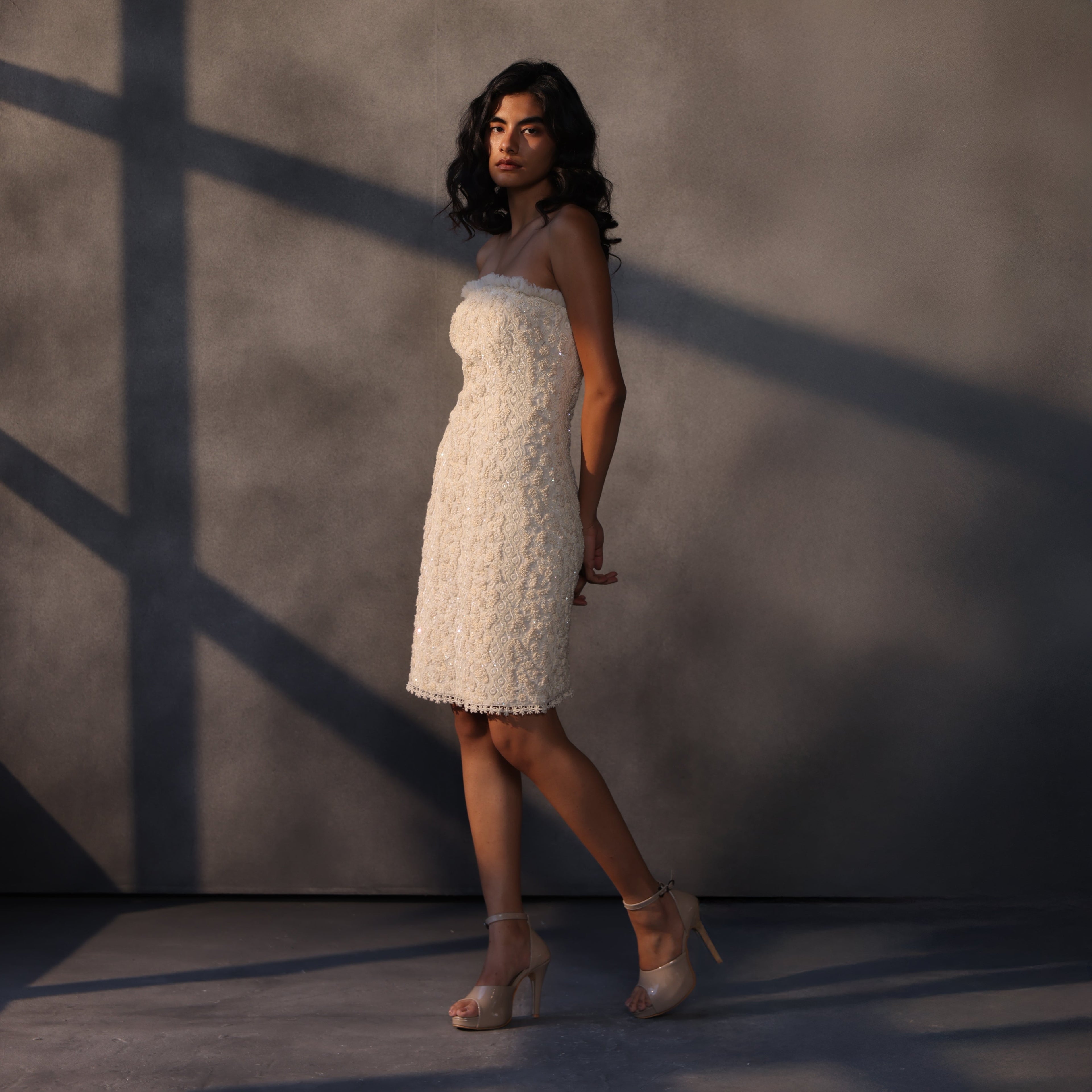 Ethereal Luminescence – Tone-on-Tone Georgette Gown