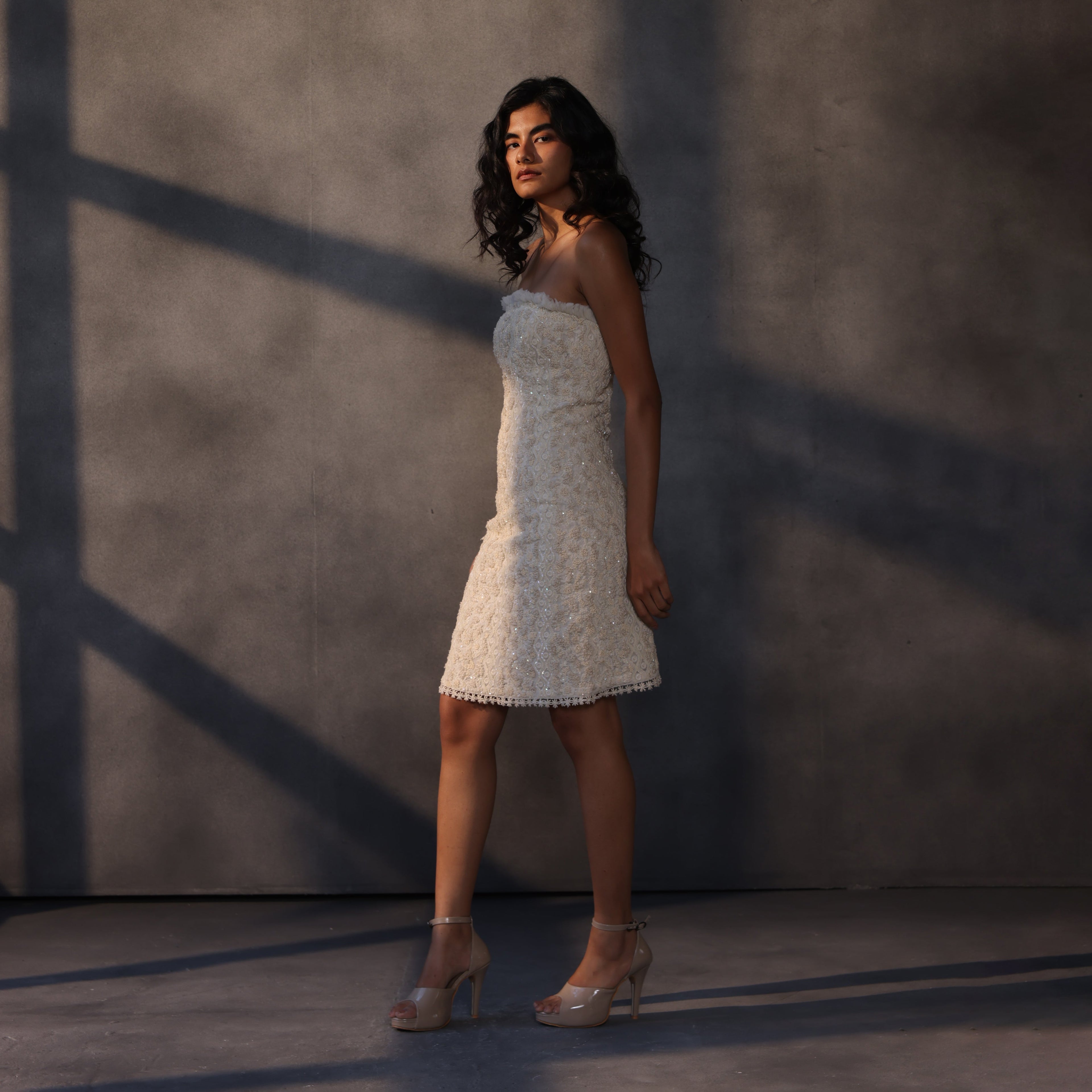 Ethereal Luminescence – Tone-on-Tone Georgette Gown