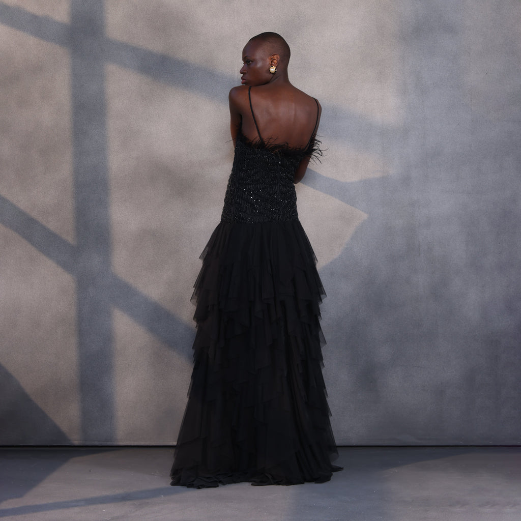 Raven’s Lament – Beaded Corset Gown