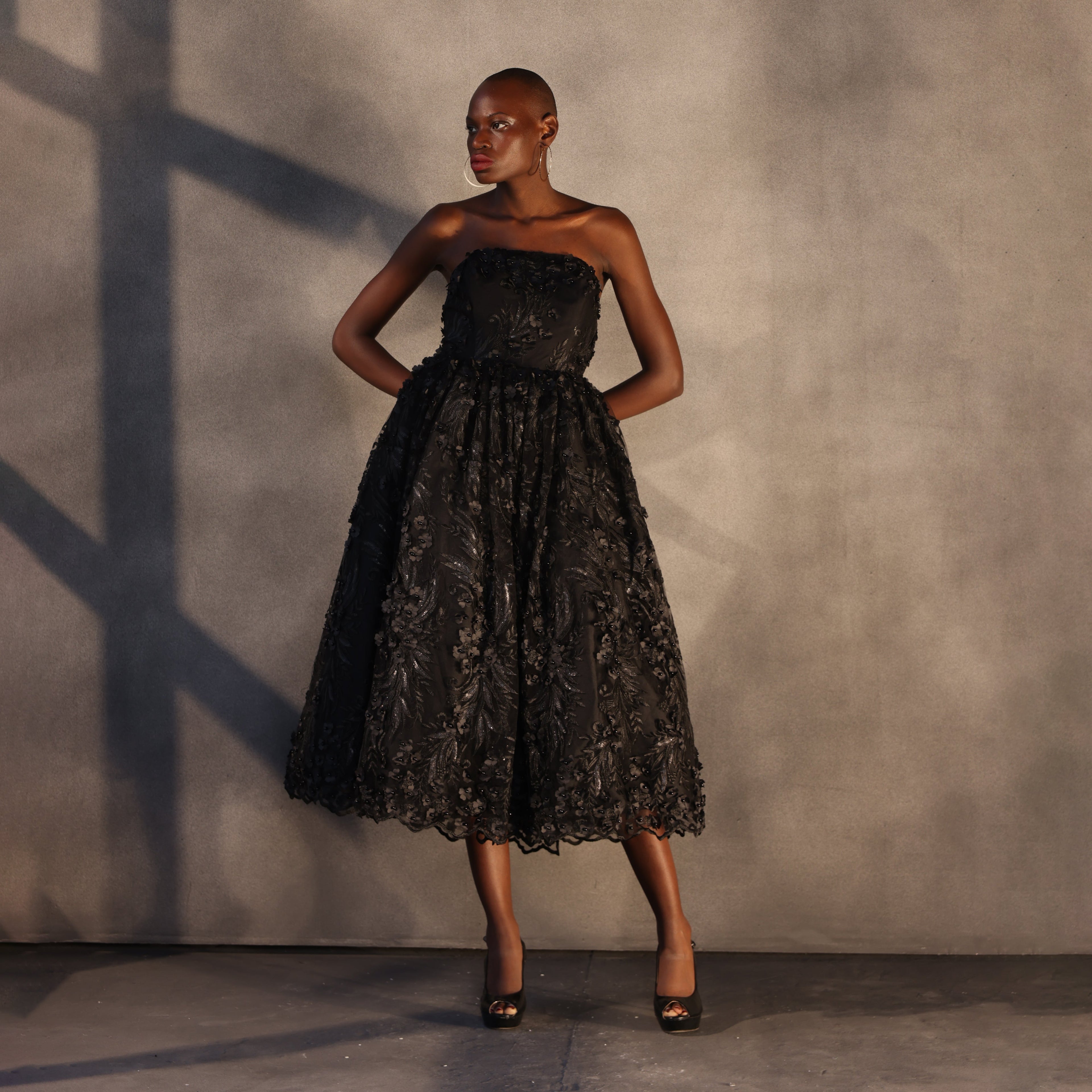 Eclipse Bloom – Corset Lace Dress