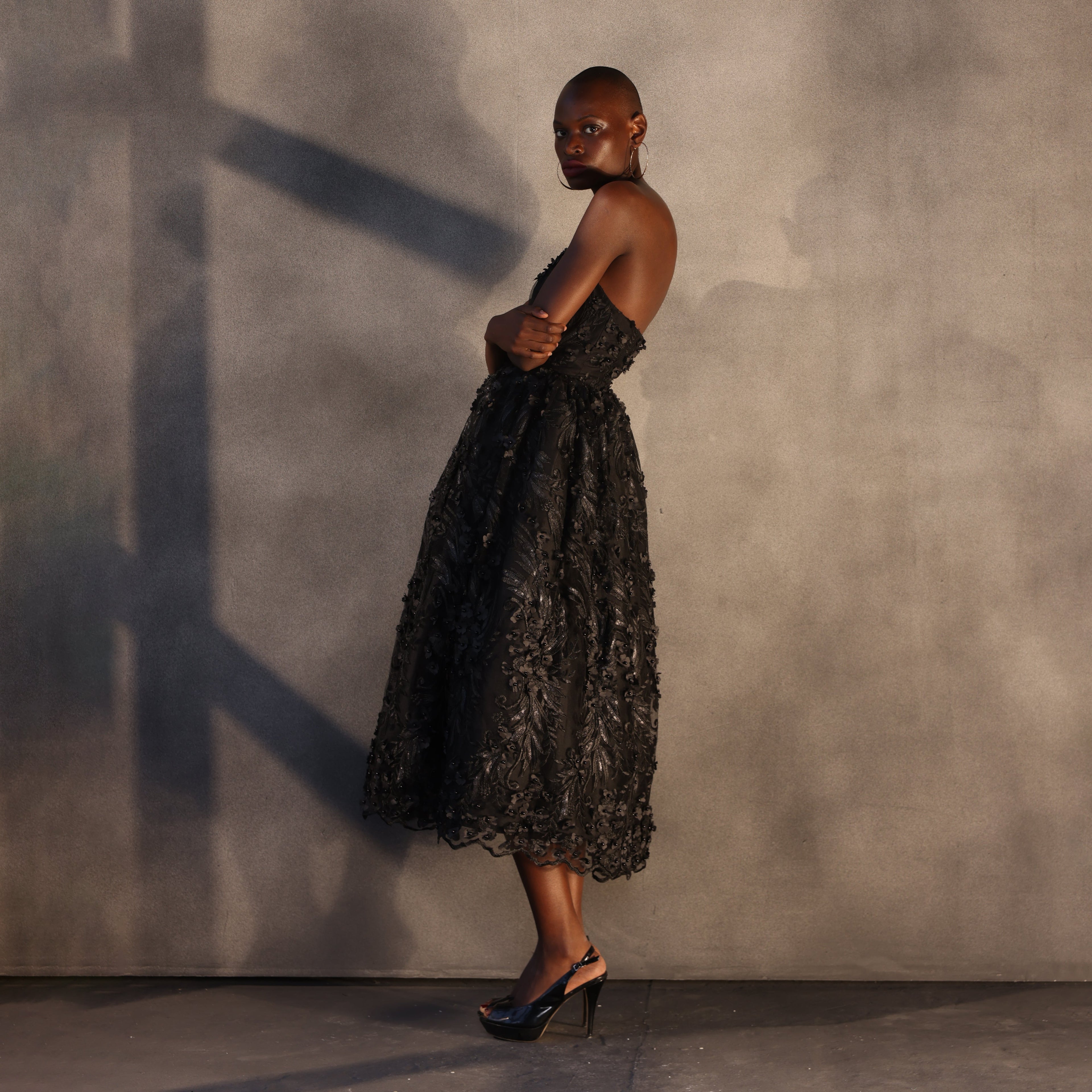 Eclipse Bloom – Corset Lace Dress