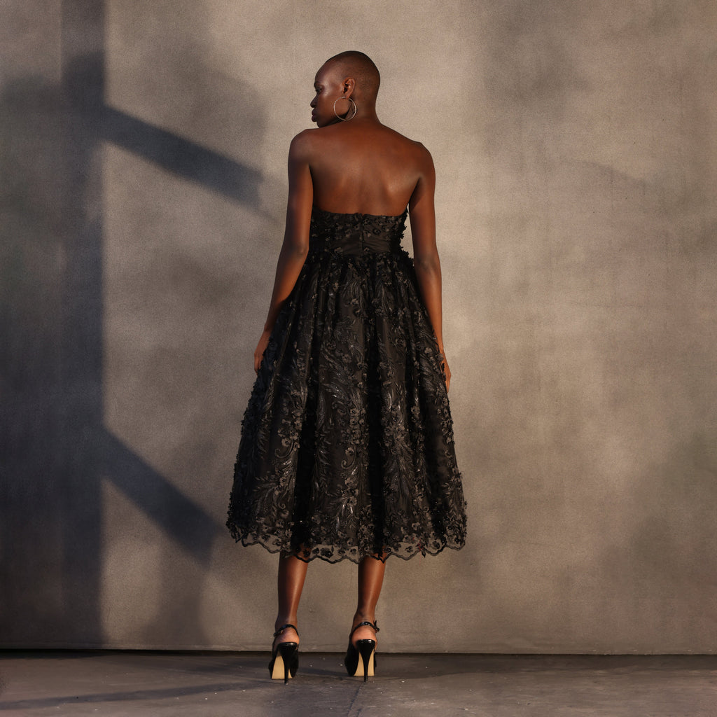 Eclipse Bloom – Corset Lace Dress