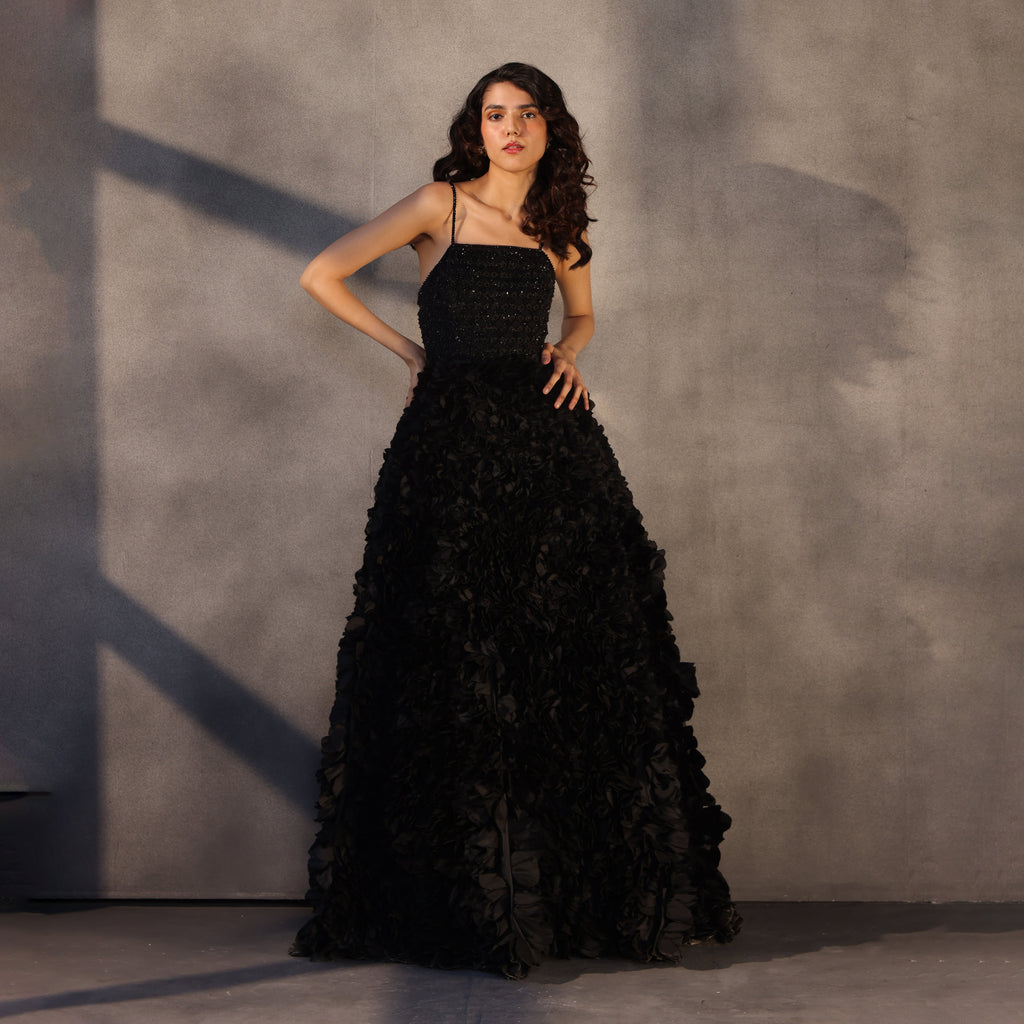 Eclipse Ascend – Handcrafted Floral Corset Dress