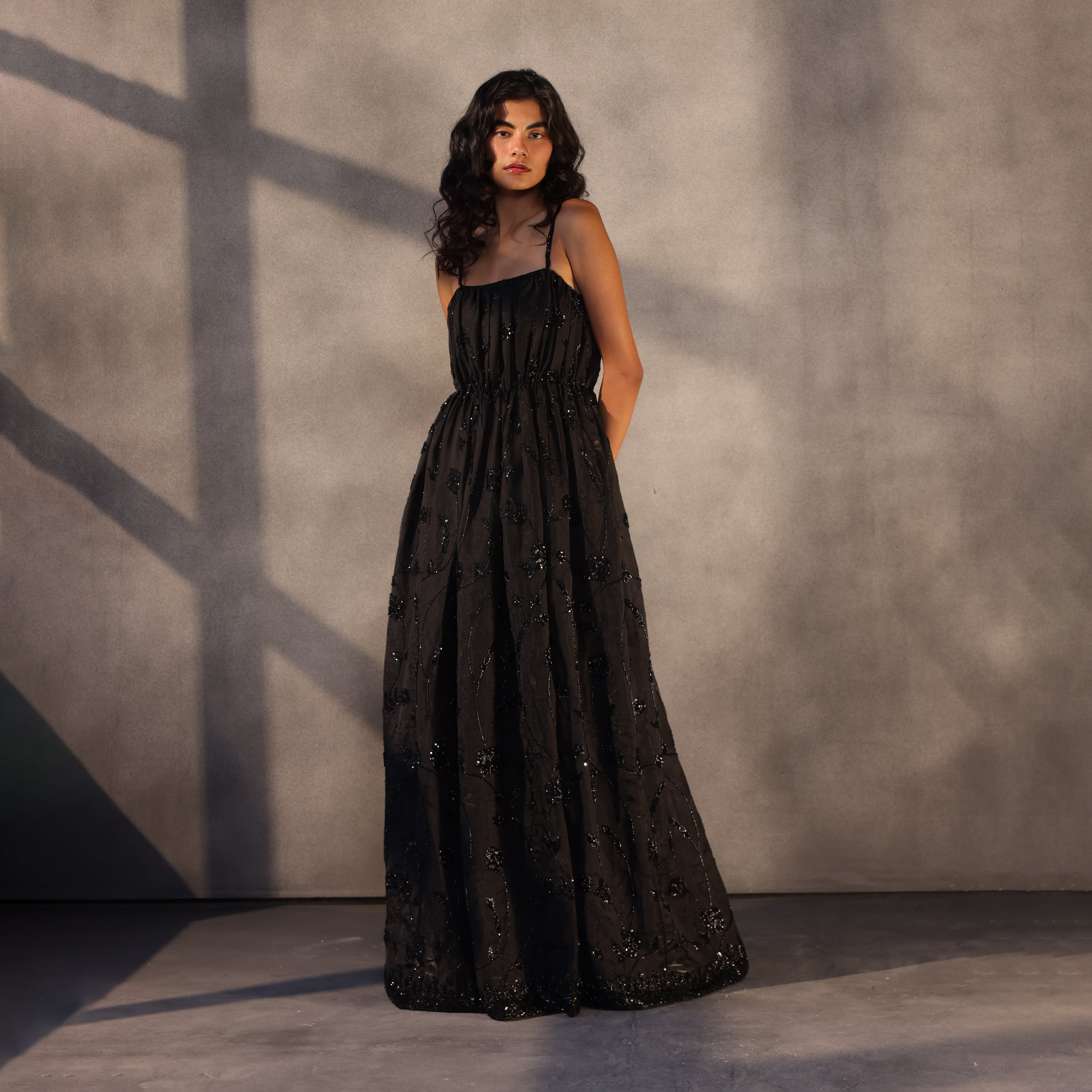 Eclipse Serenity – Beaded Taffeta Gown