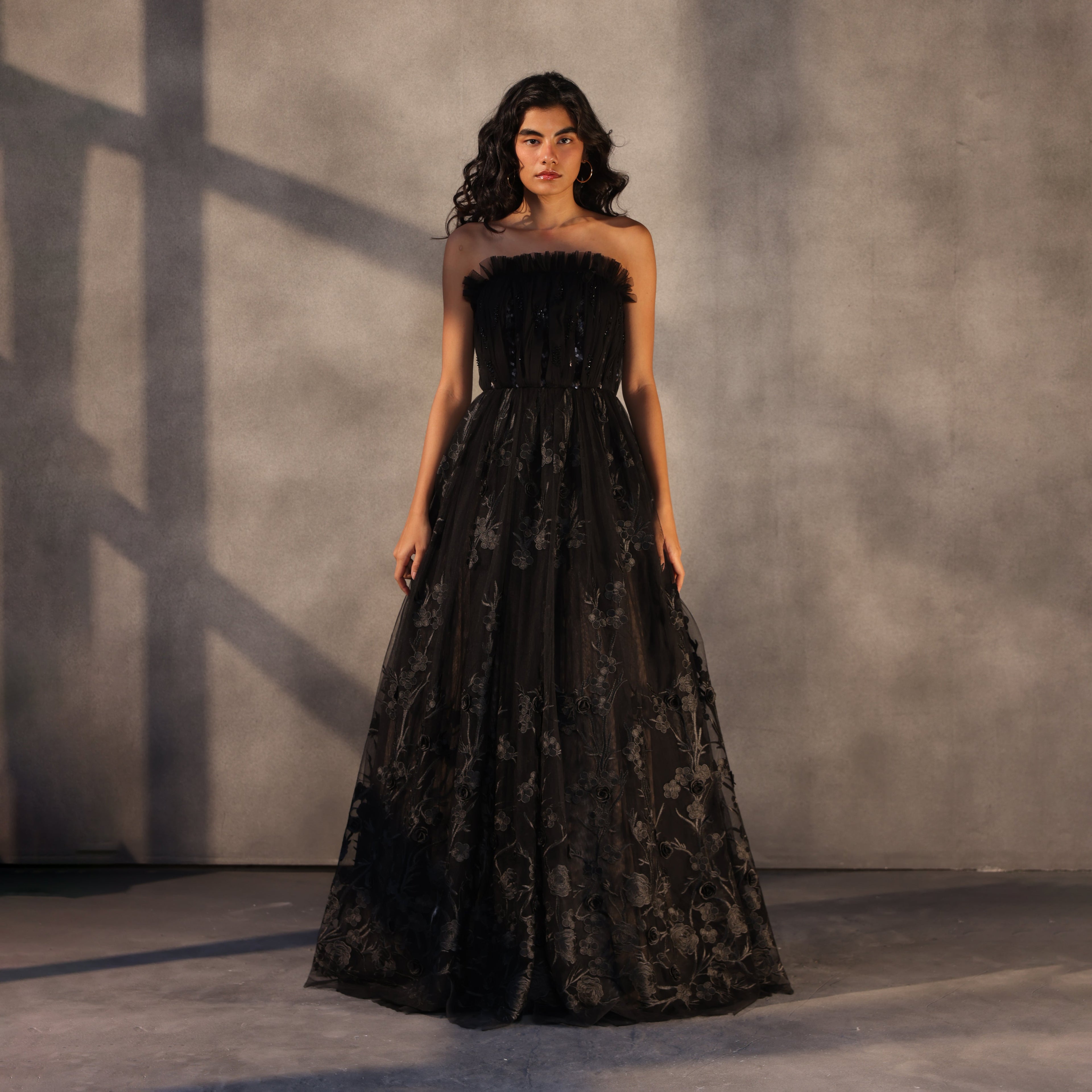 payal jain strapless lace maxi dress Anthropologie Payal Jain Strapless Lace Maxi Dress Size M $338