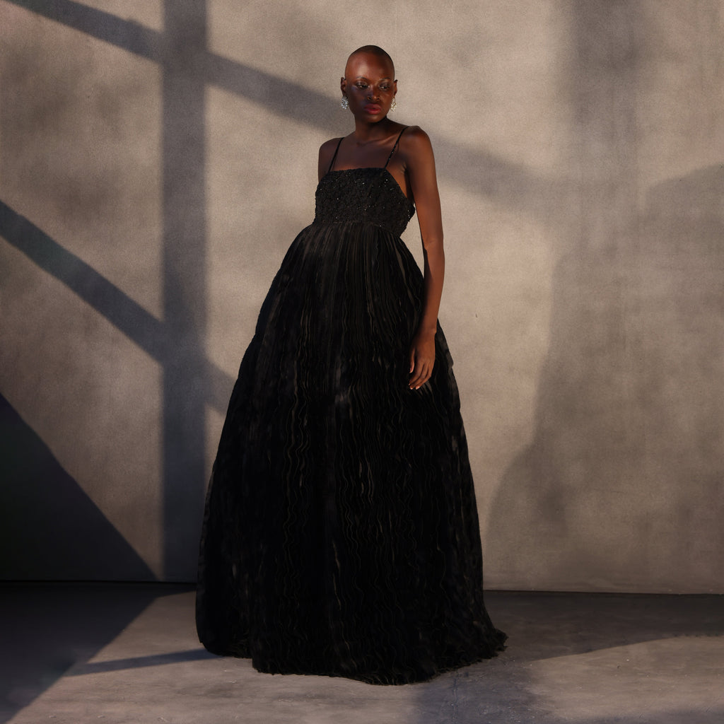 Nocturne Whispers – Tree Trunk Corset Gown