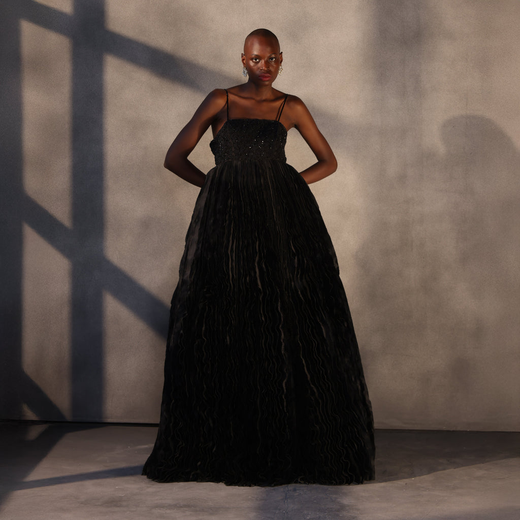 Nocturne Whispers – Tree Trunk Corset Gown