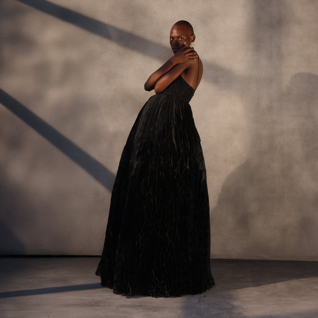 Nocturne Whispers – Tree Trunk Corset Gown