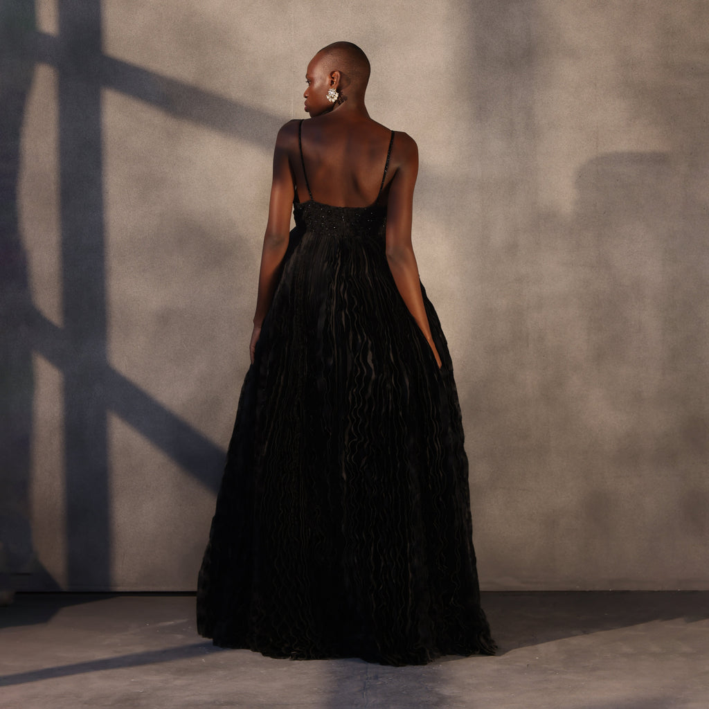 Nocturne Whispers – Tree Trunk Corset Gown