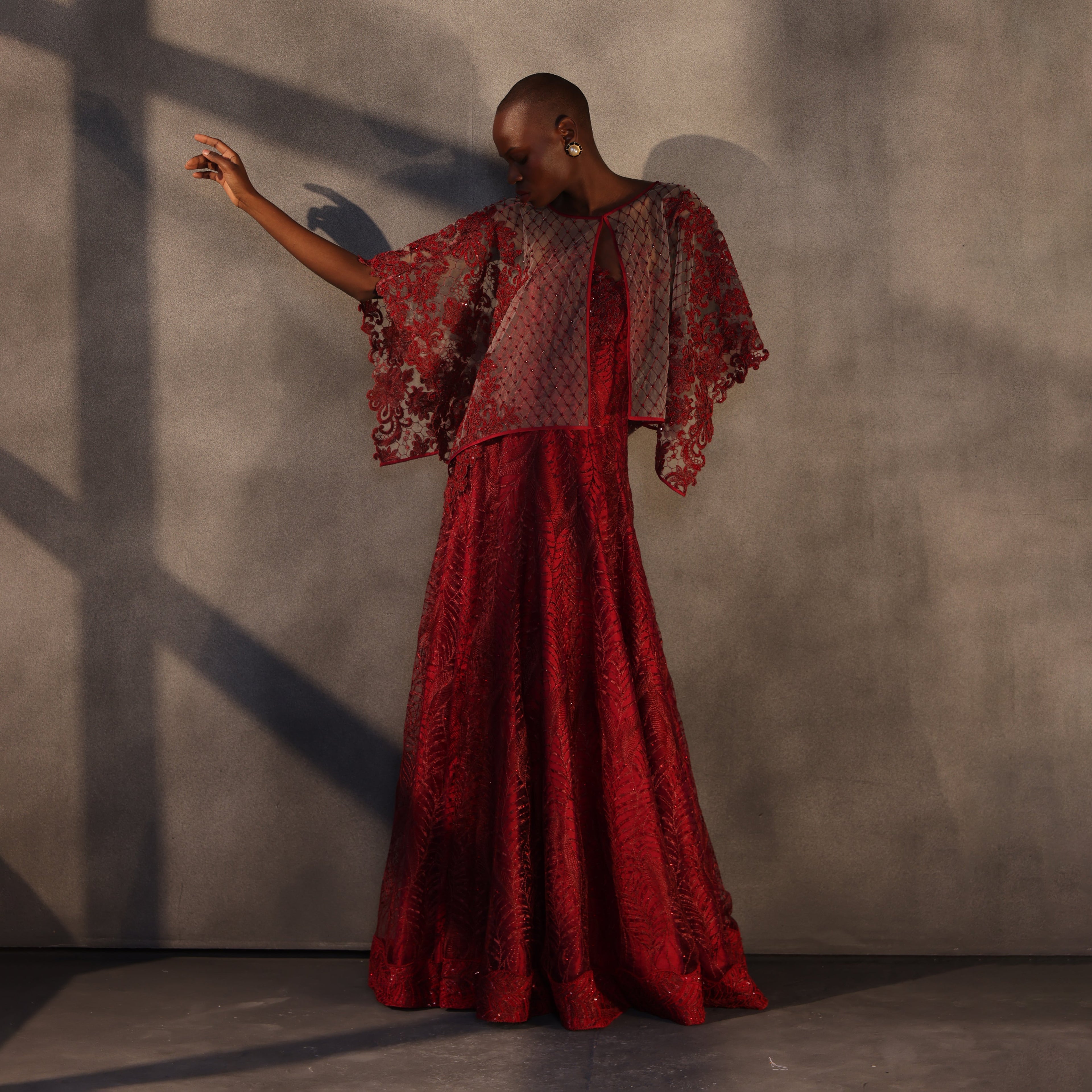 Scarlet Illusion – Ruby Lace Cape