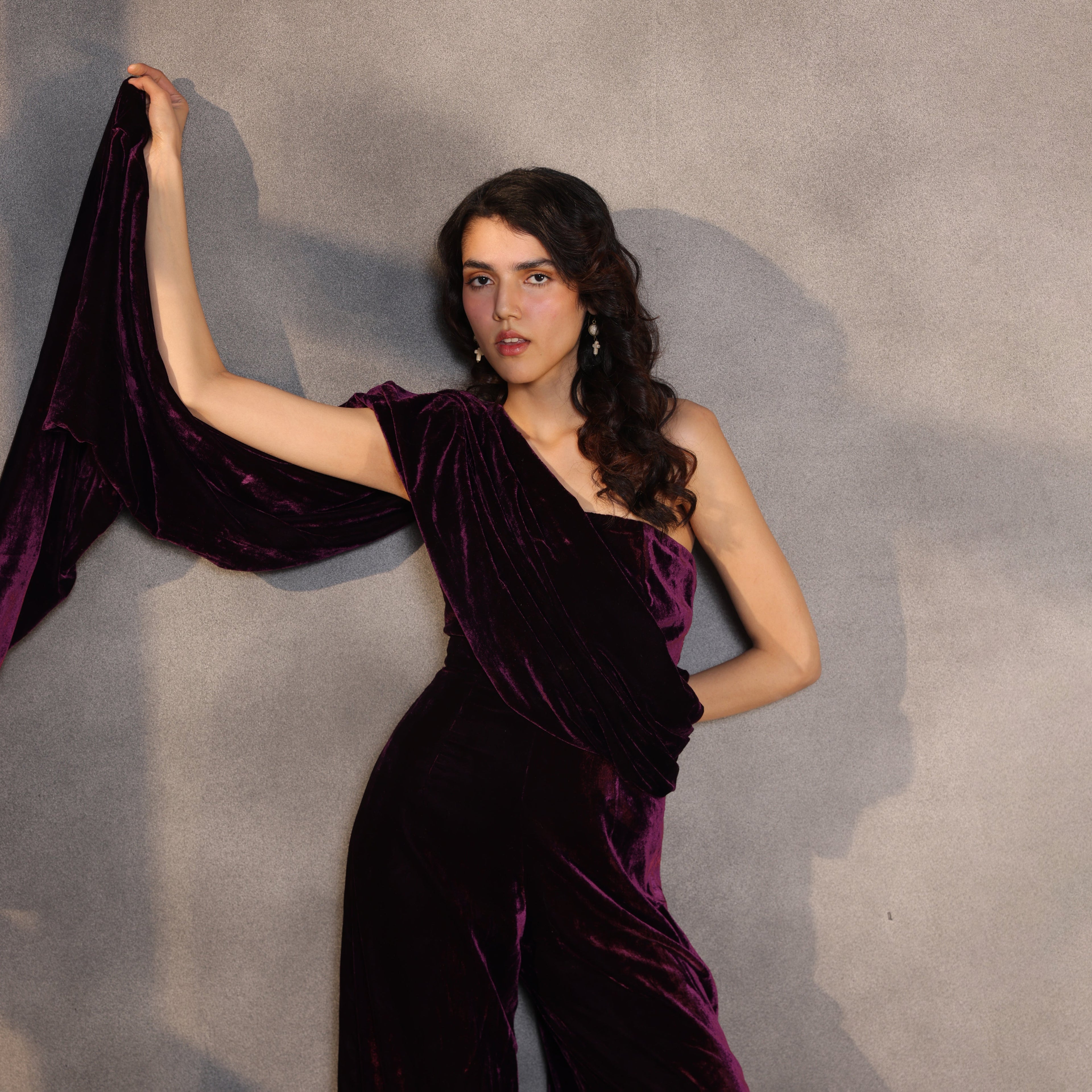 Sapphire Eclipse – Velvet Corset Gown