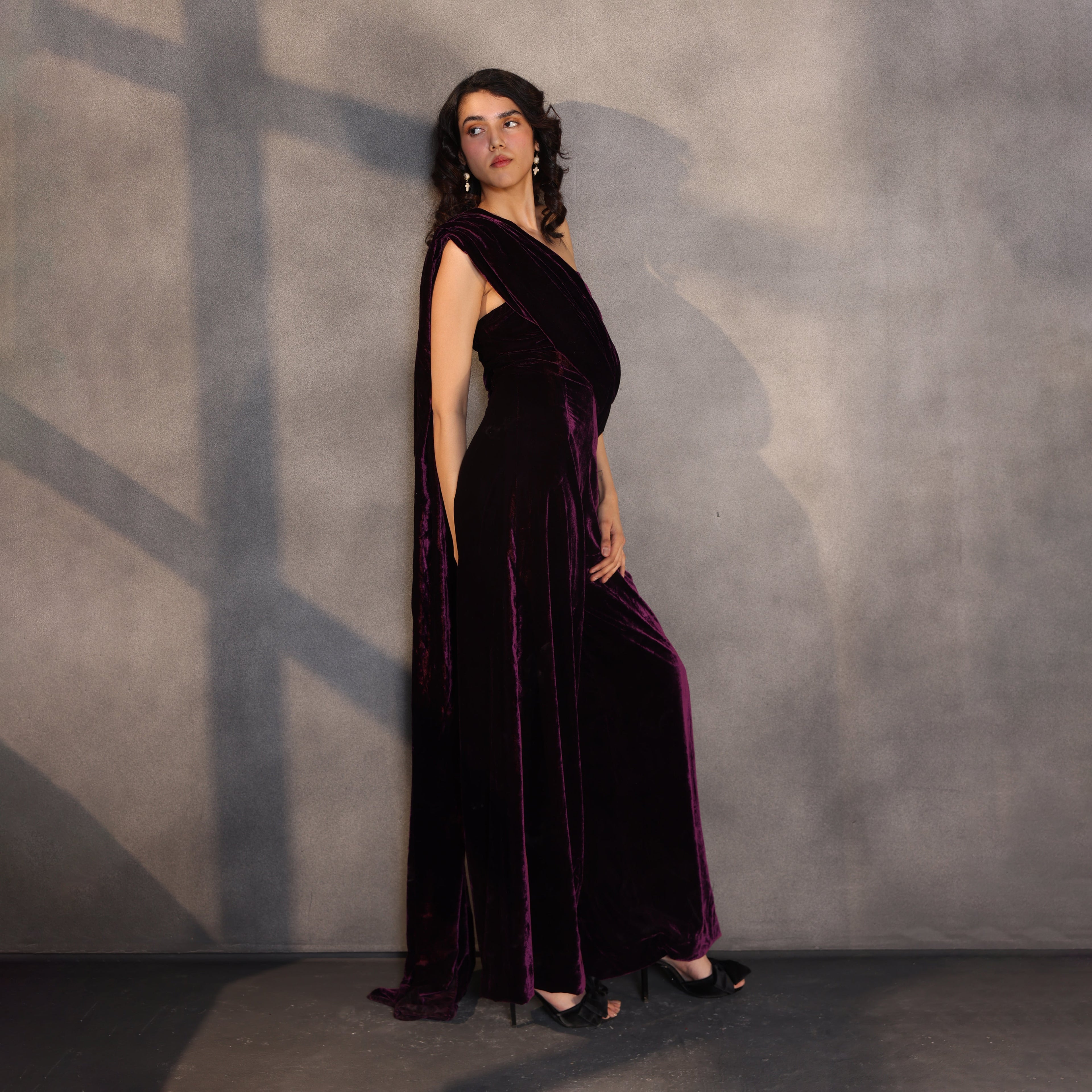 Sapphire Eclipse – Velvet Corset Gown