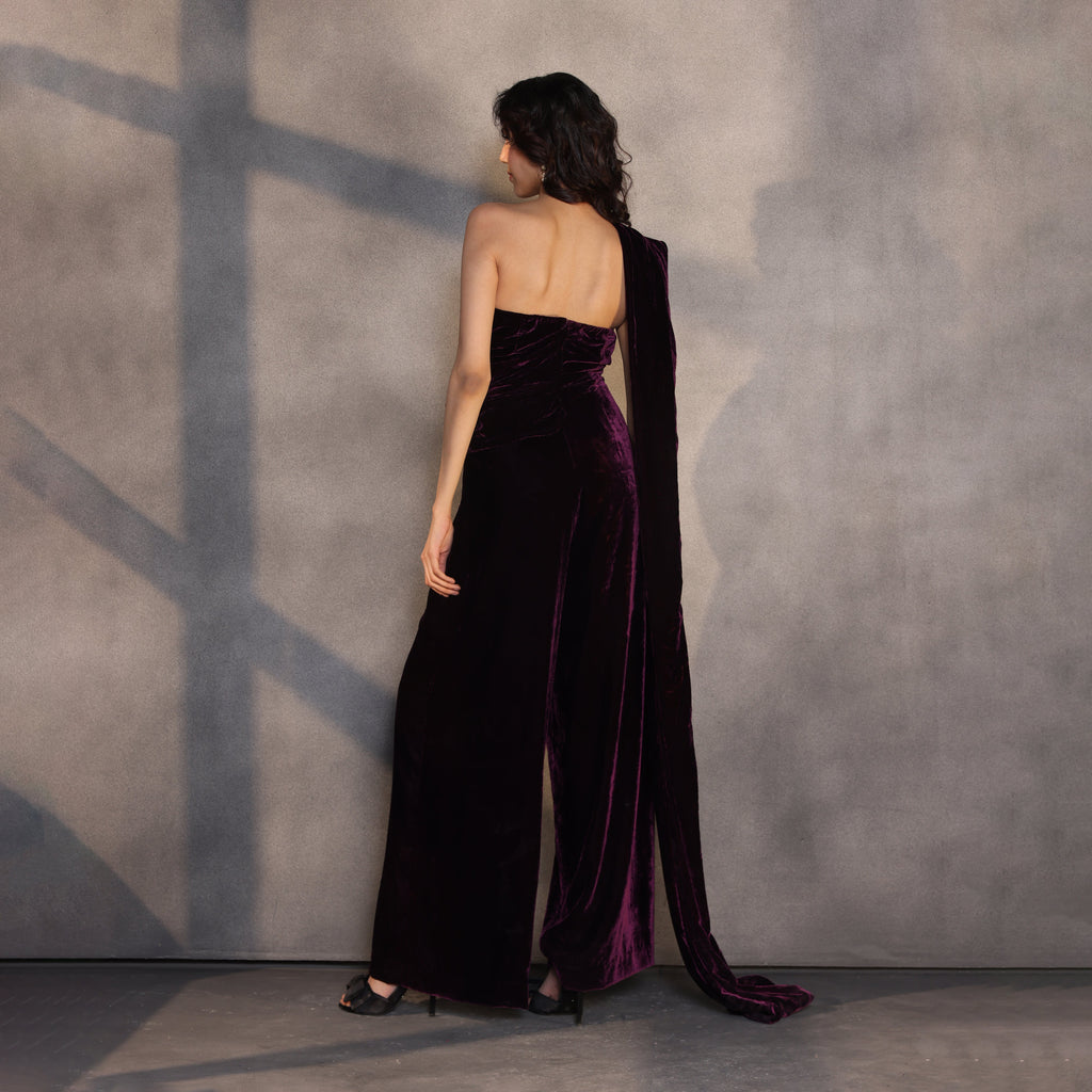 Sapphire Eclipse – Velvet Corset Gown