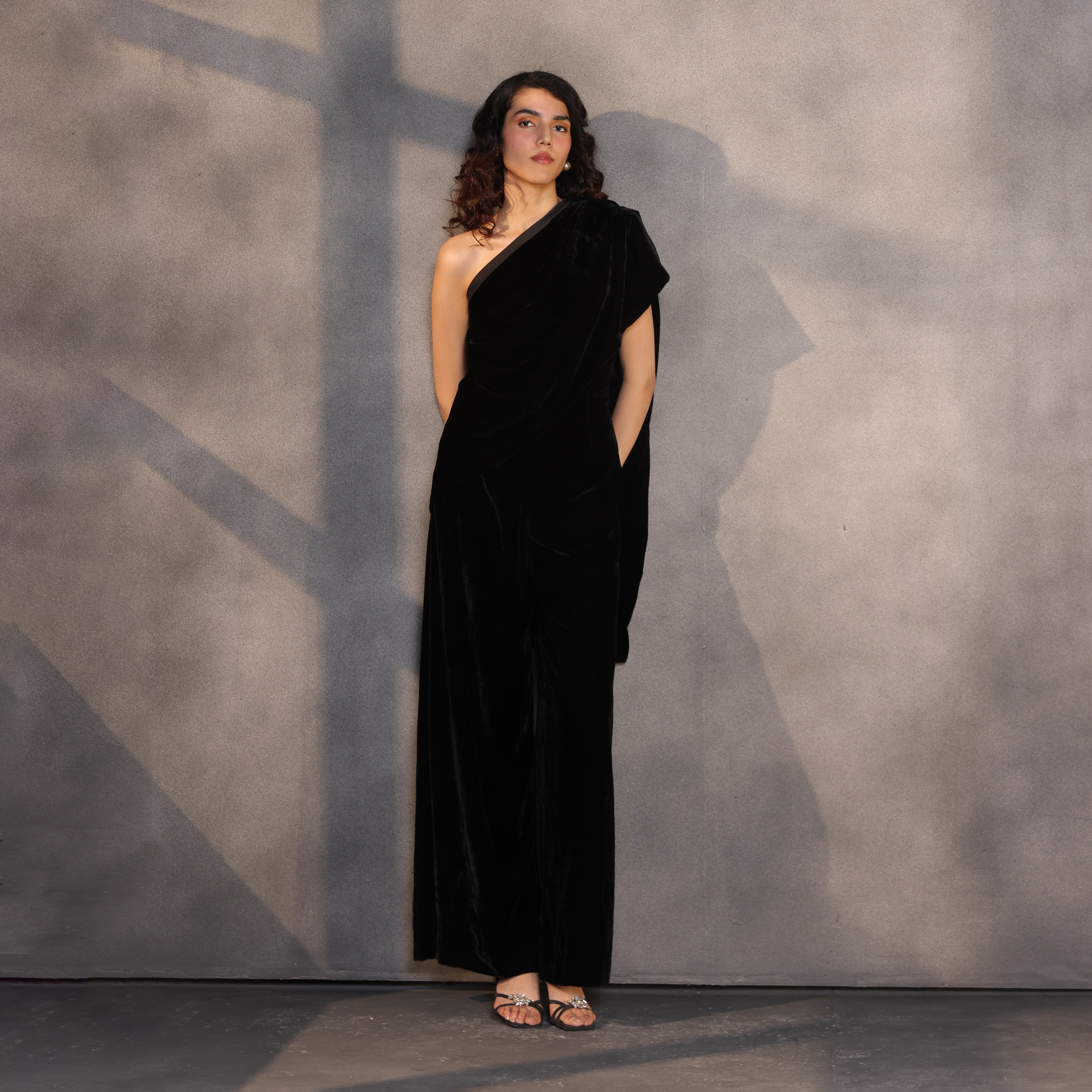 Obsidian Veil – Velvet Jumpsuit