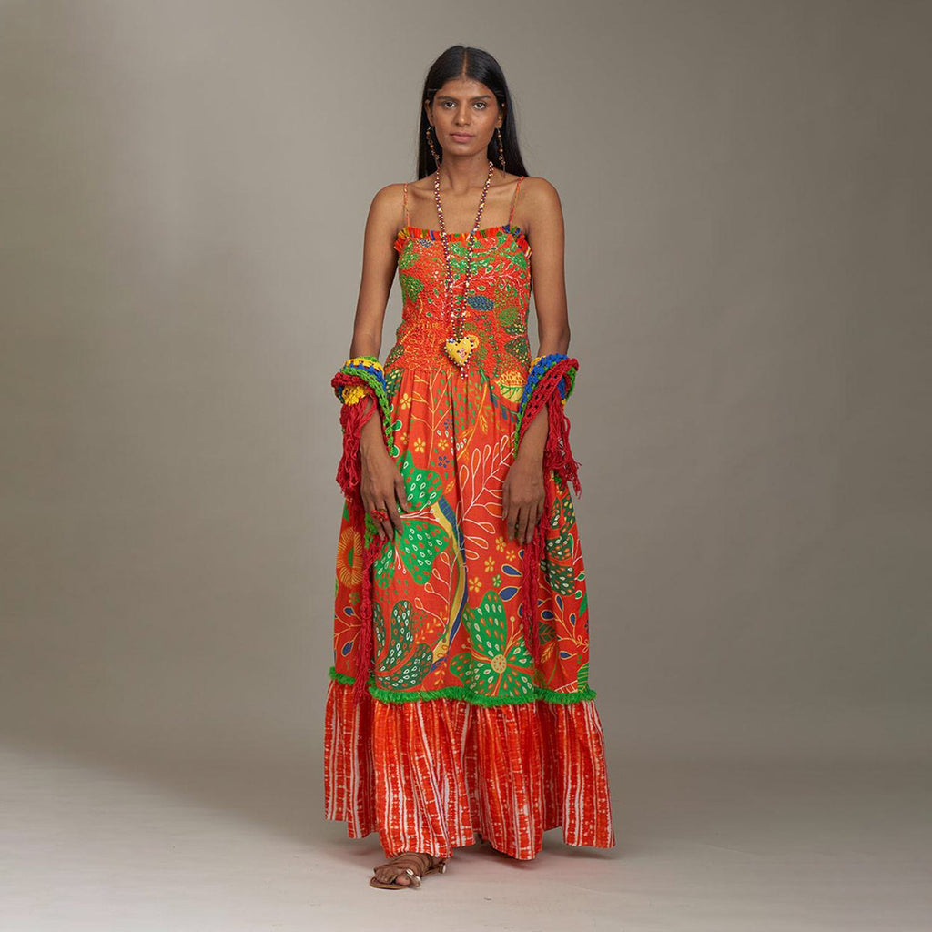 Raelynn Corset Spagetti Dress Forest Wonderland