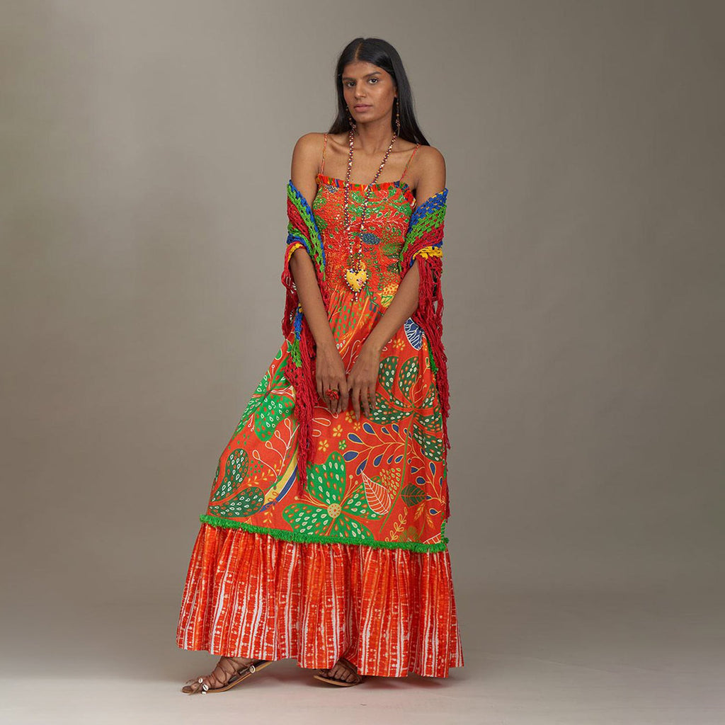 Raelynn Corset Spagetti Dress Forest Wonderland