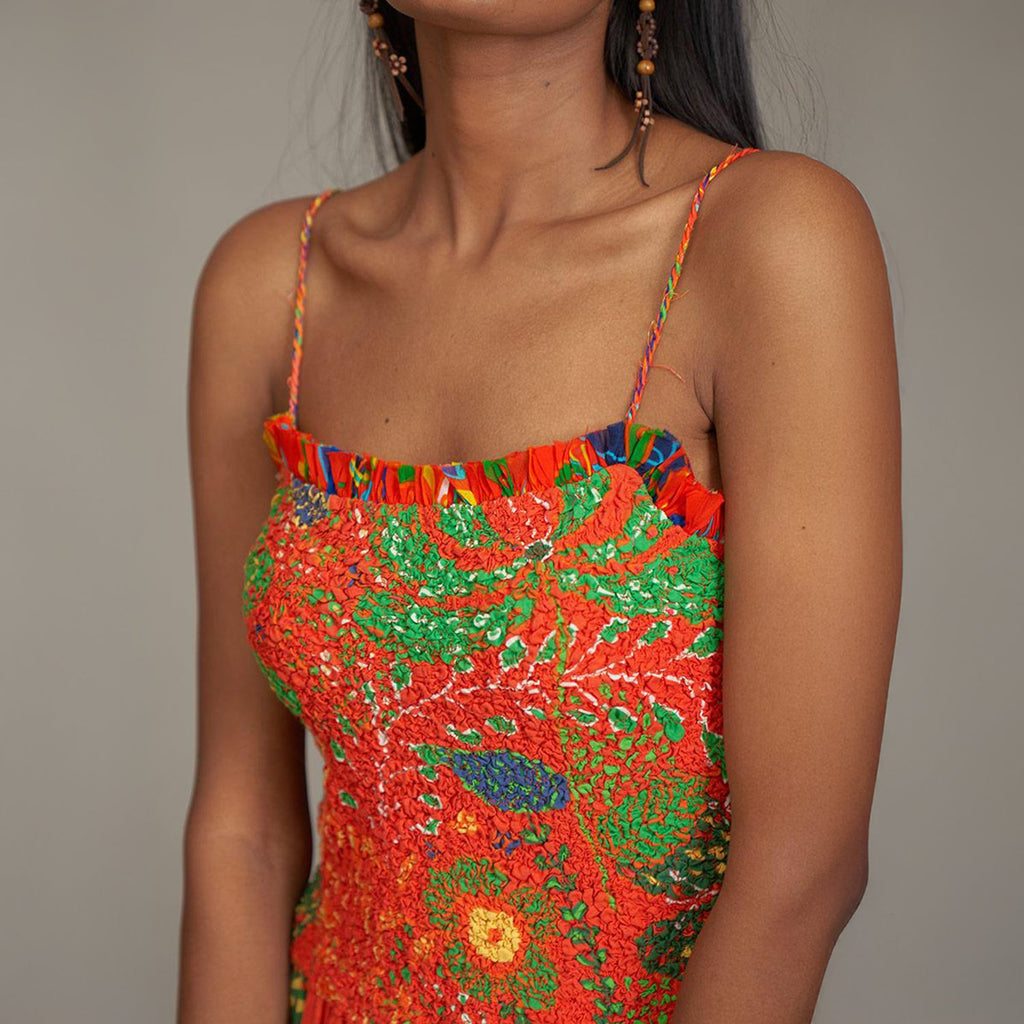 Raelynn Corset Spagetti Dress Forest Wonderland