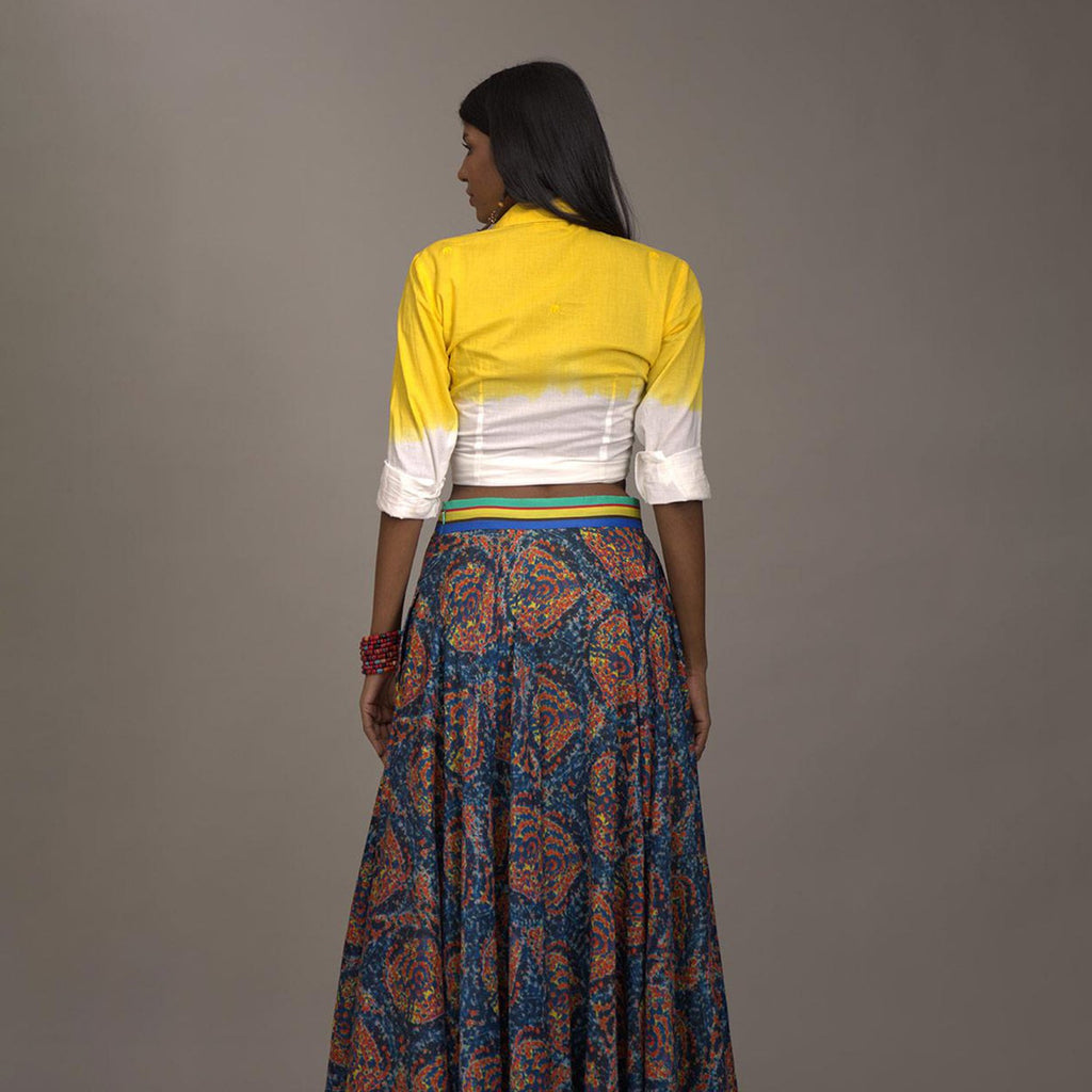 Rose Circular Skirt Shibori Multicolor