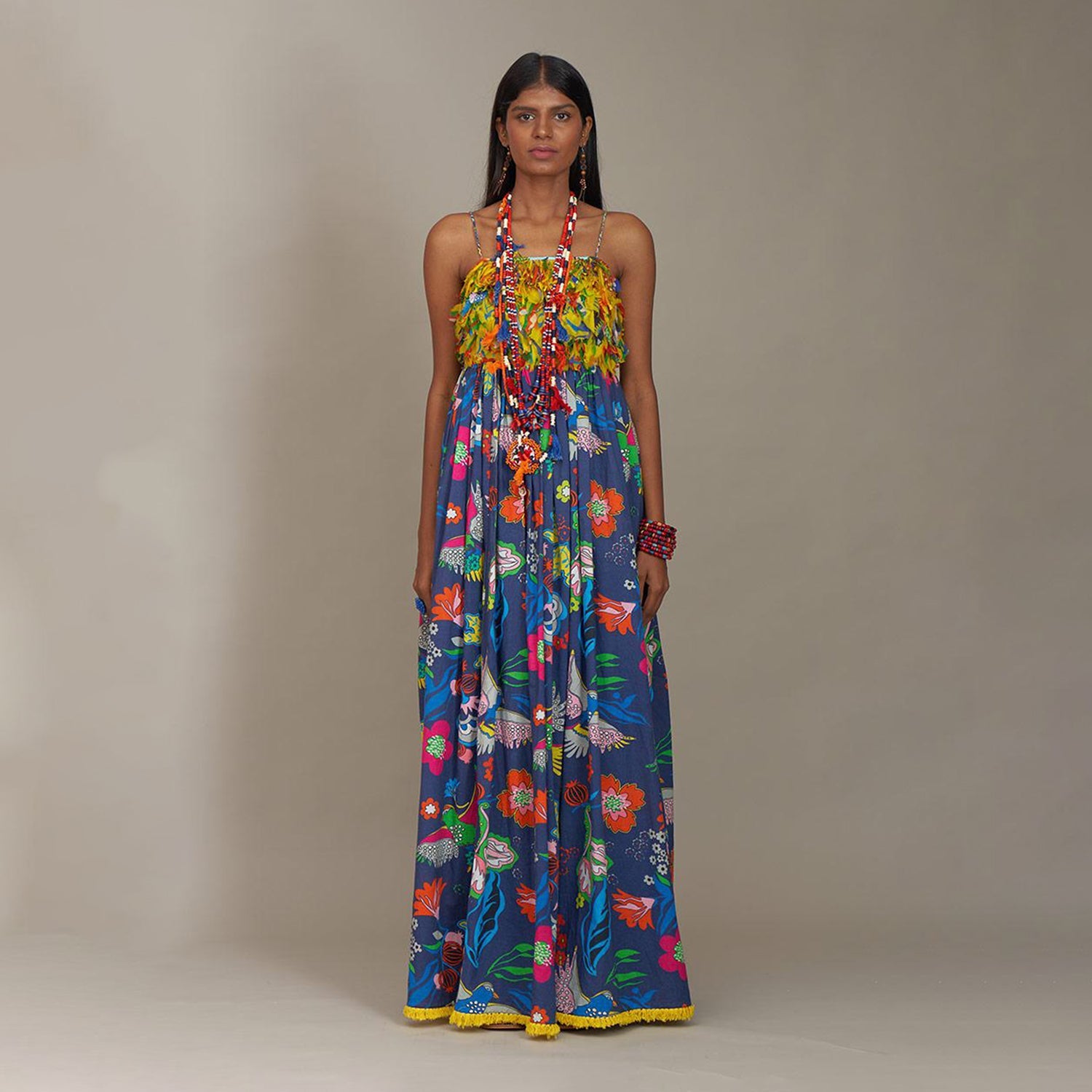 Savannah Bustier Spaghetti Dress Flying Bird