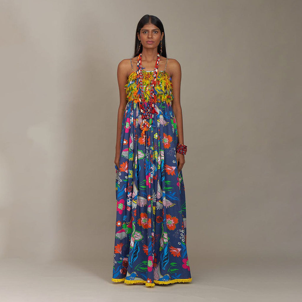 Savannah Bustier Spaghetti Dress Flying Bird