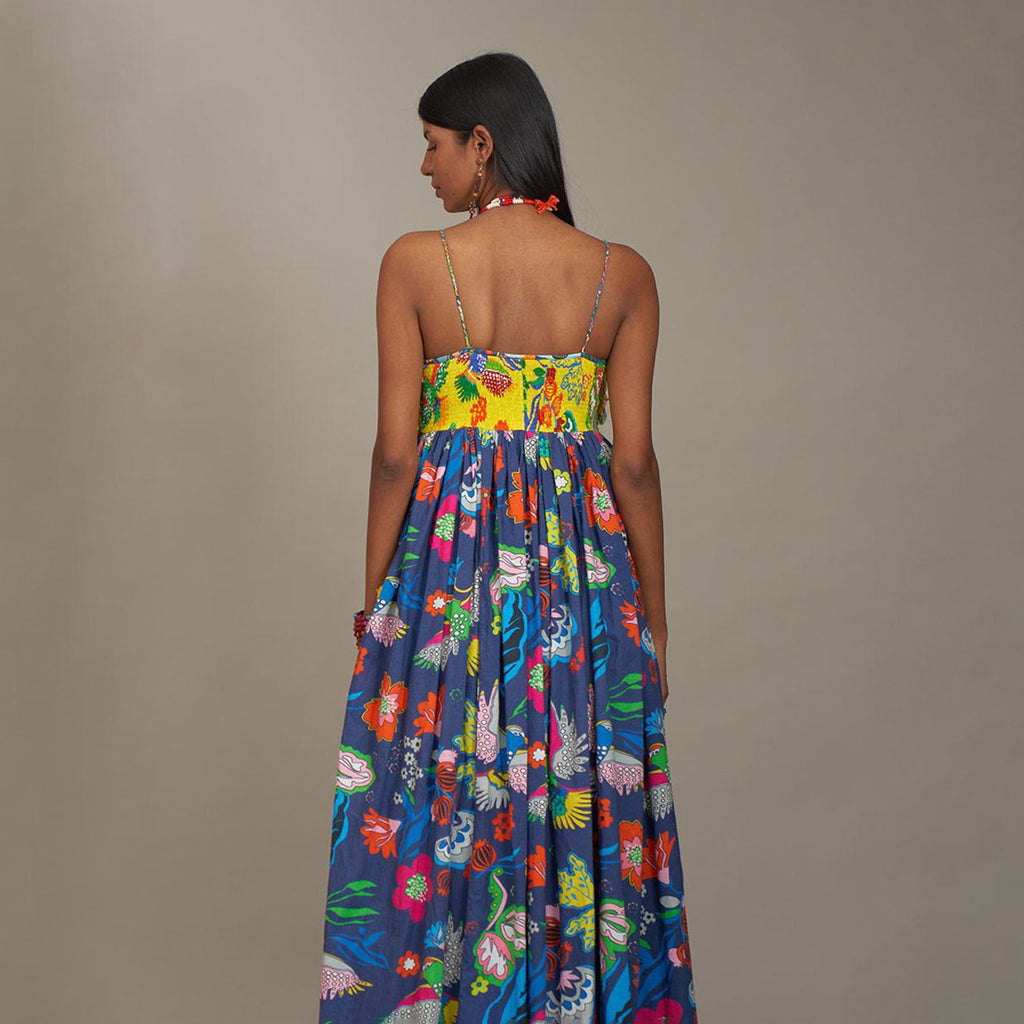 Savannah Bustier Spaghetti Dress Flying Bird